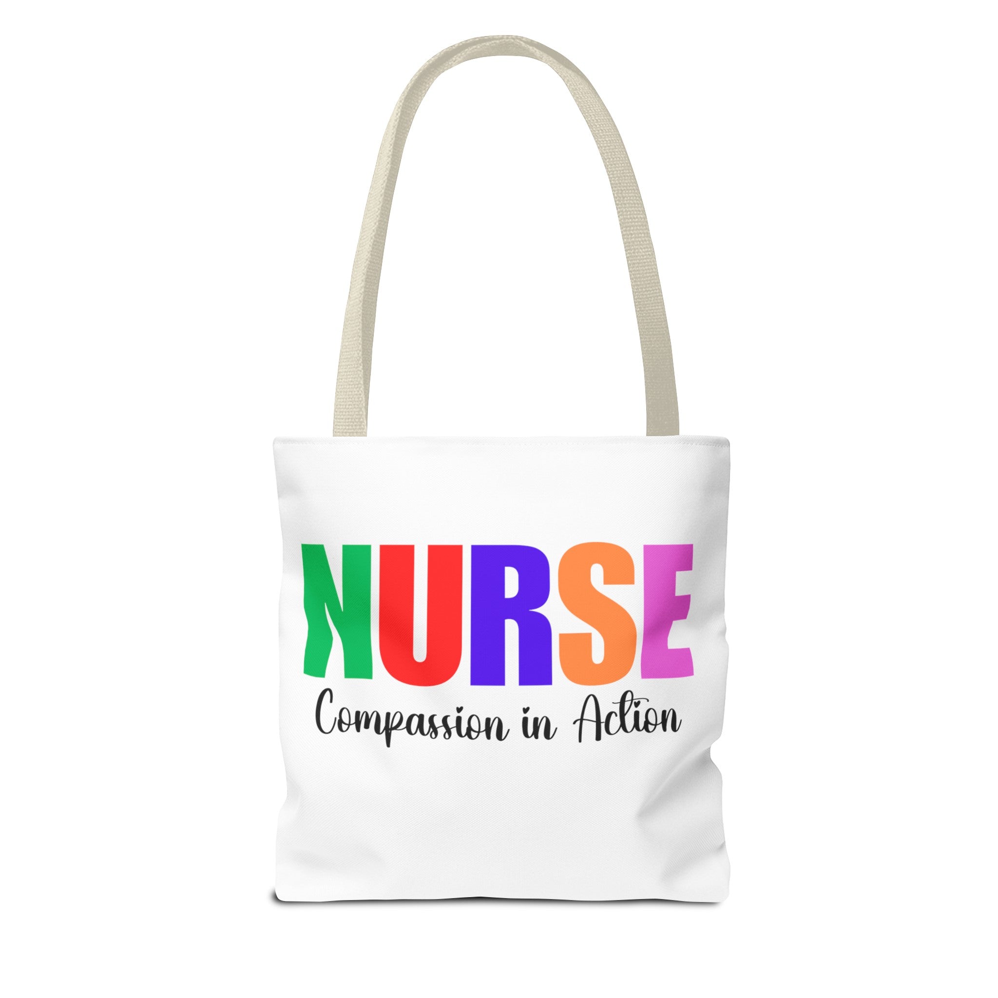 Nurse Compassion In Action Tote Bag (AOP), Gift for Nurse, Nurse Bag, Bag for Nurse