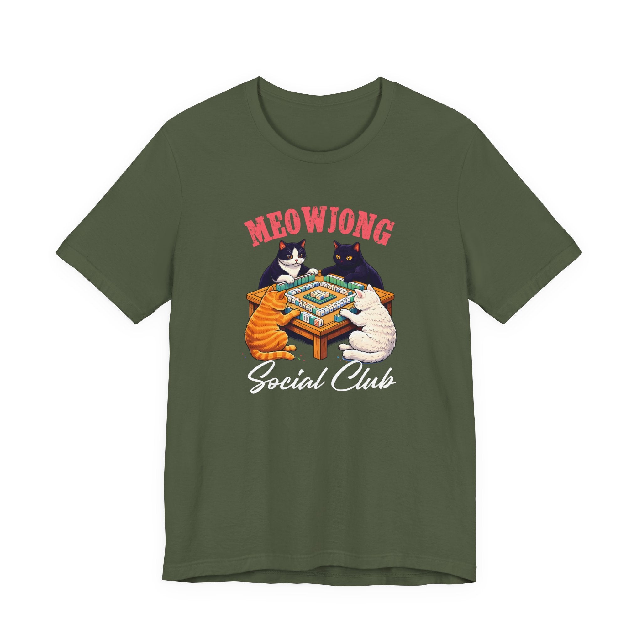 Funny Cat Shirt, Meowjong social club tee, Cat Mom Tee, Gift for Cat lover