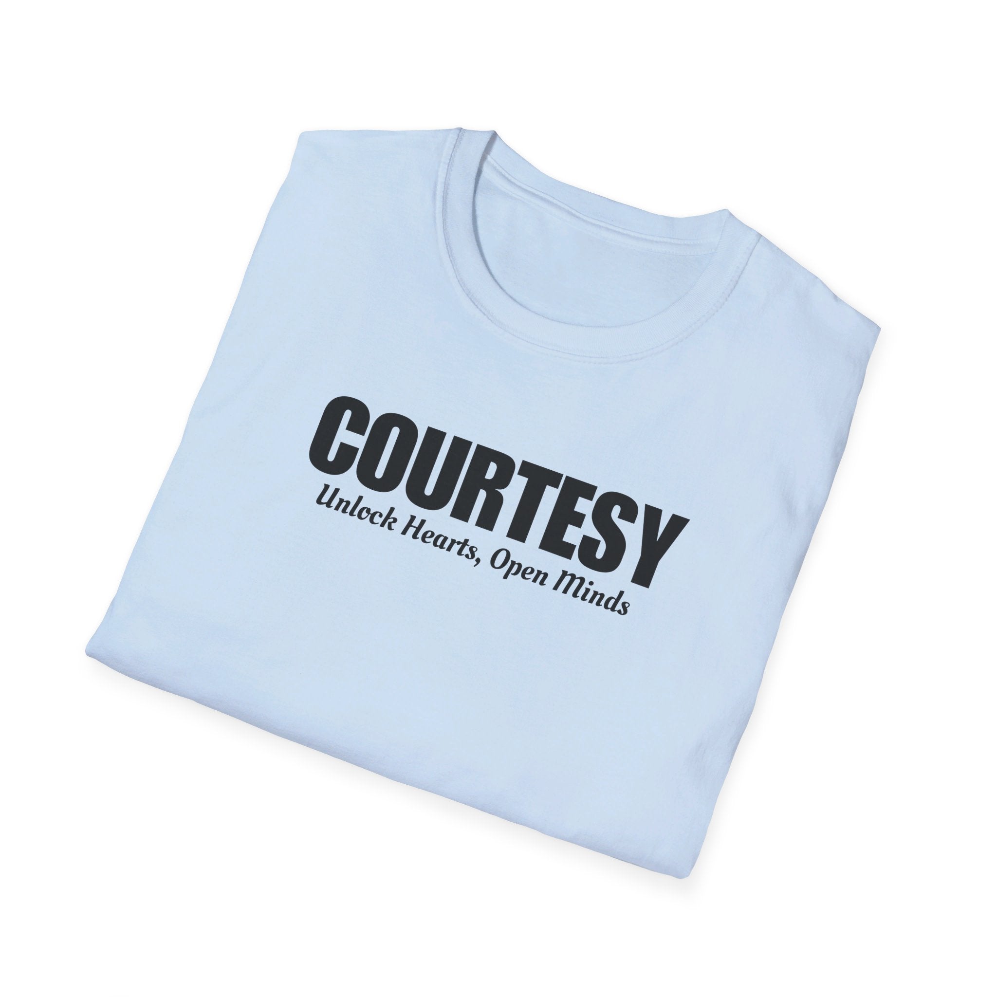 Courtesy T-shirt, Spread Courtesy, Awareness T-Shirt, Unlock Hearts, Stop Bullying, Anti-Bullying Shirt, Richness of Respect, Kindness, Open Minds