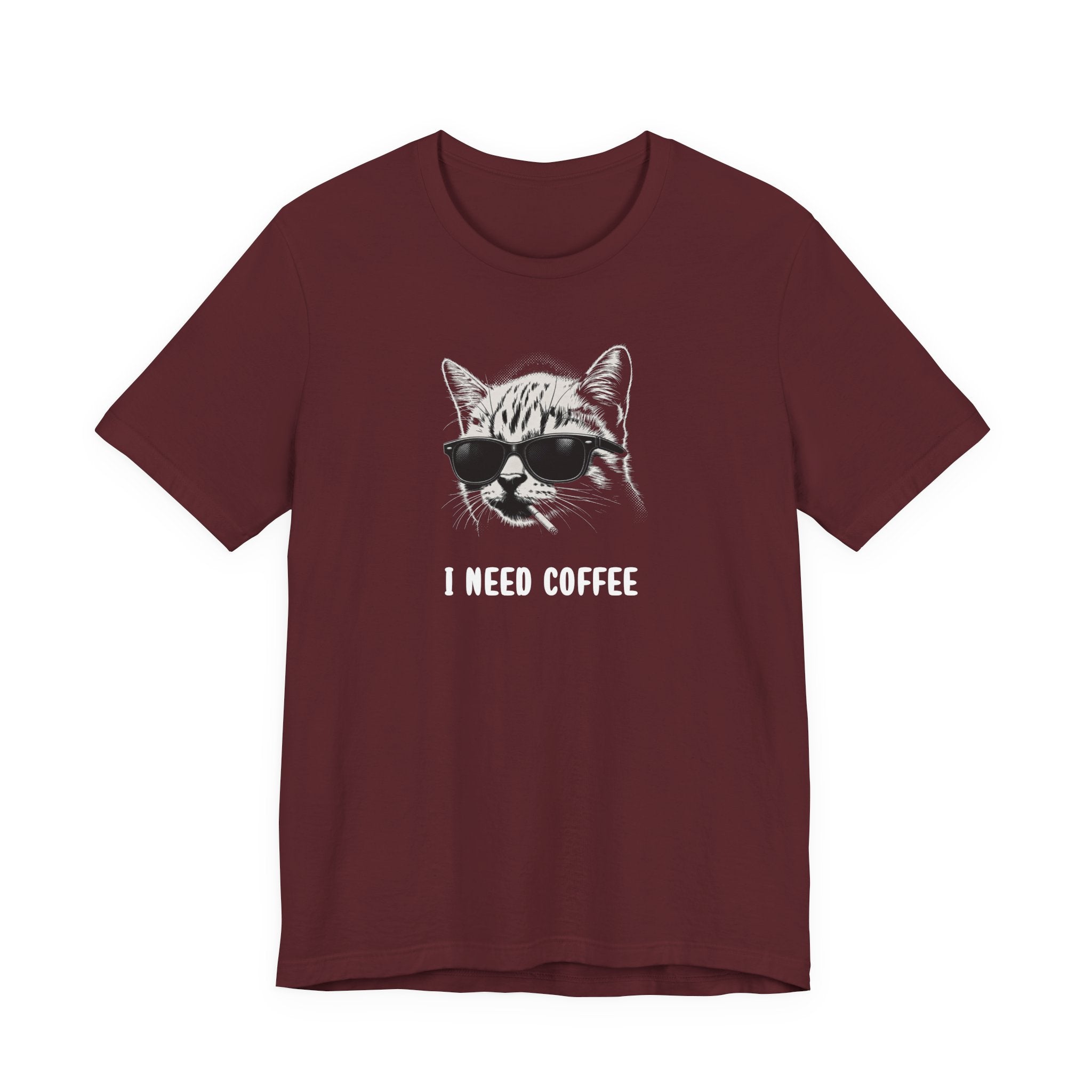 I Need Coffee Funny Cat Shirt, Cat Mom Tee, Gift for Cat lovers
