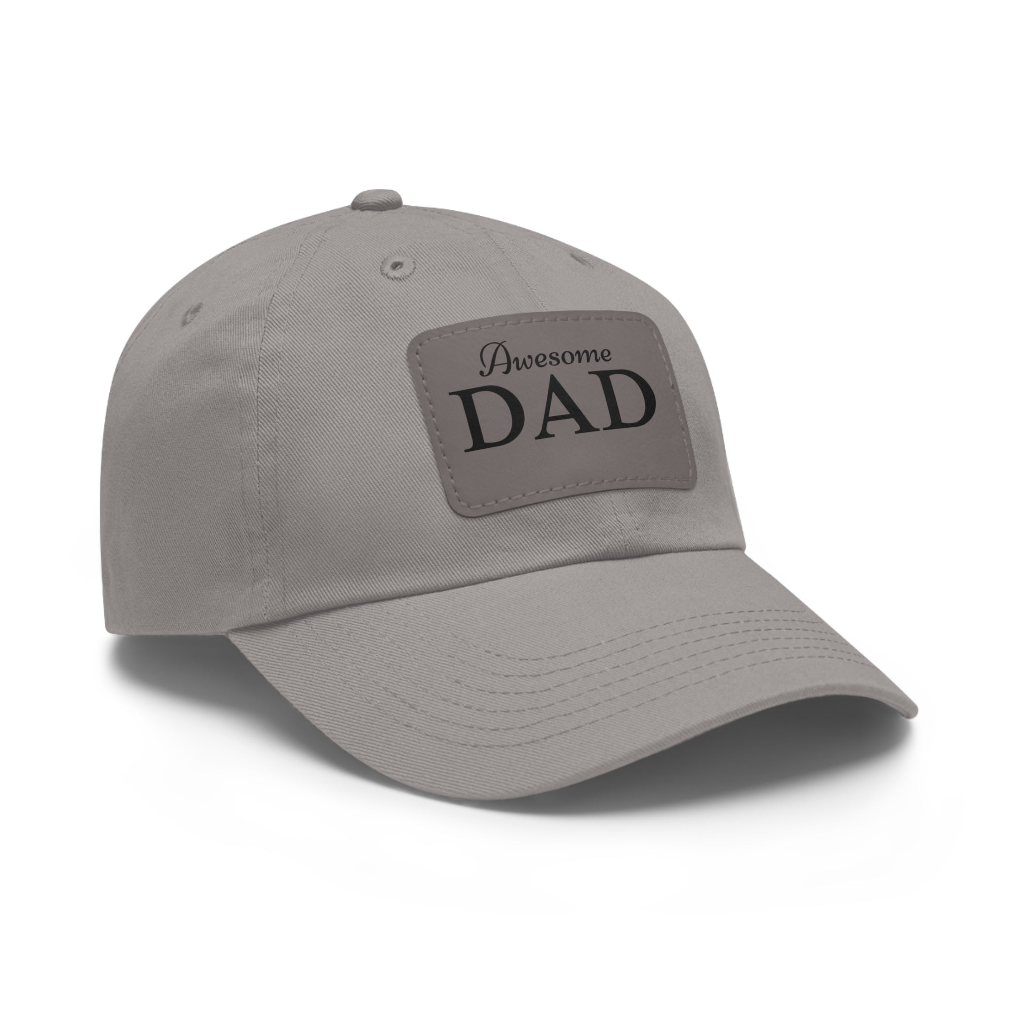 Awesome Dad Hat with Leather Patch (Rectangle), Best Father's Day Gift, Best Gift for Dad, Best Gift for Grandpa, Father's Day Hat