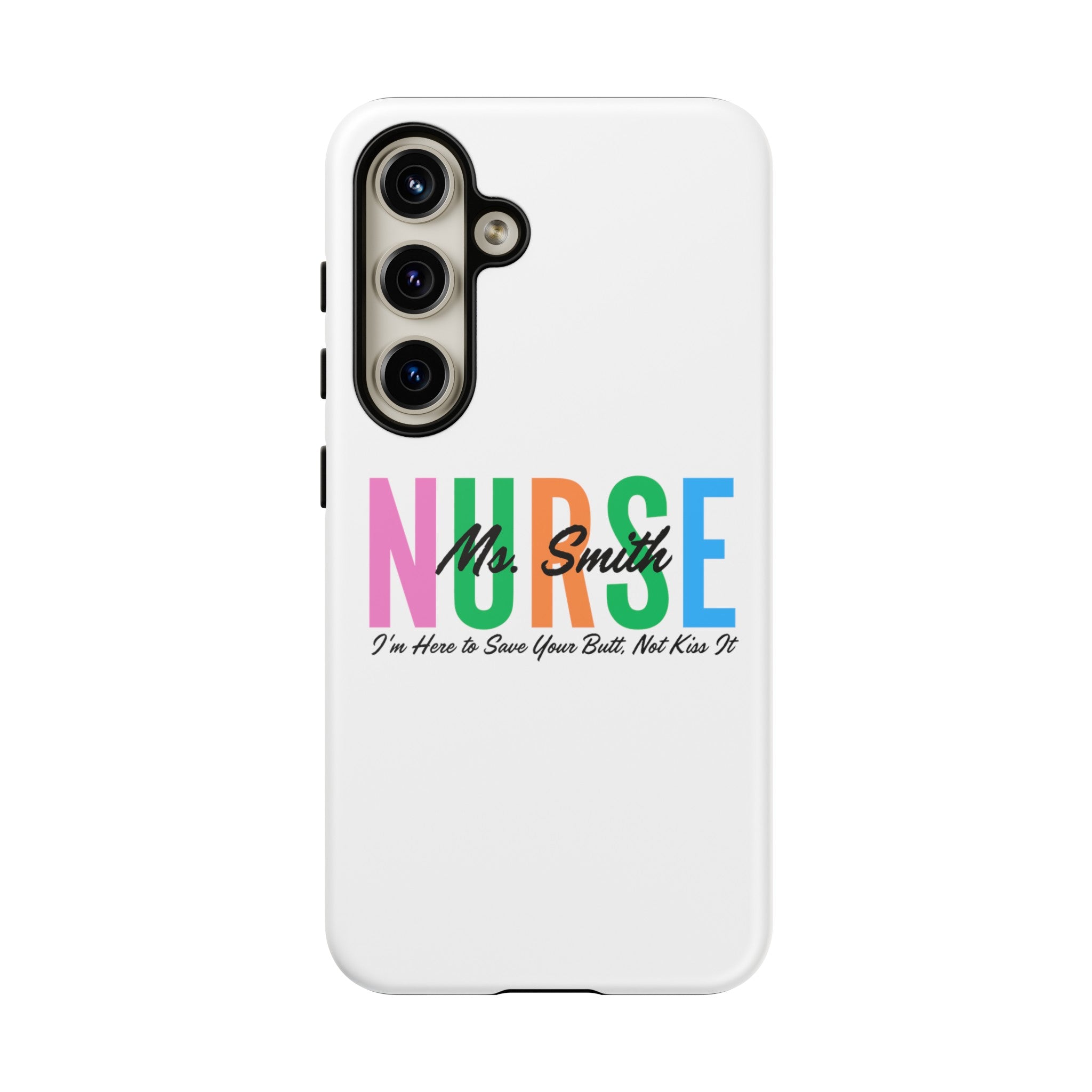 Personalized Nurse iPhones and Samsung Galaxy Tough Cases, Nurse Name, Gift for Nurse, Nurse's Appreciation