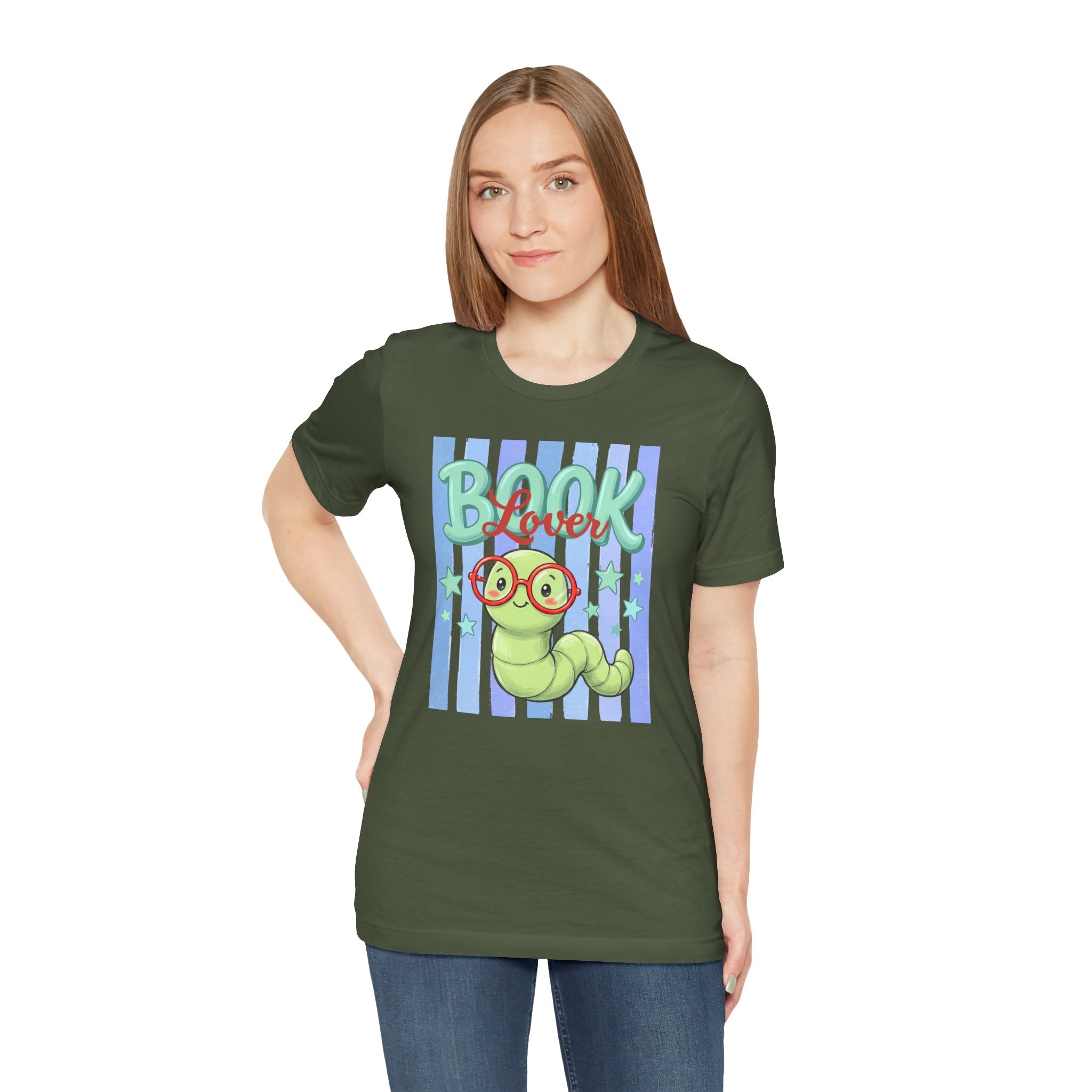 Book Lover Shirt,  Bella Canvas 3001 Striped Book Lover Tee, Gift for Book Lover