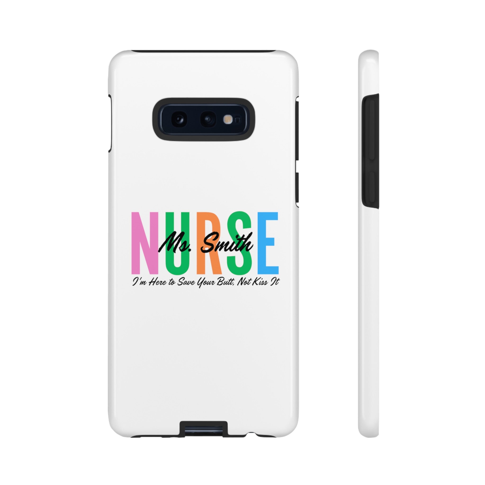 Personalized Nurse iPhones and Samsung Galaxy Tough Cases, Nurse Name, Gift for Nurse, Nurse's Appreciation