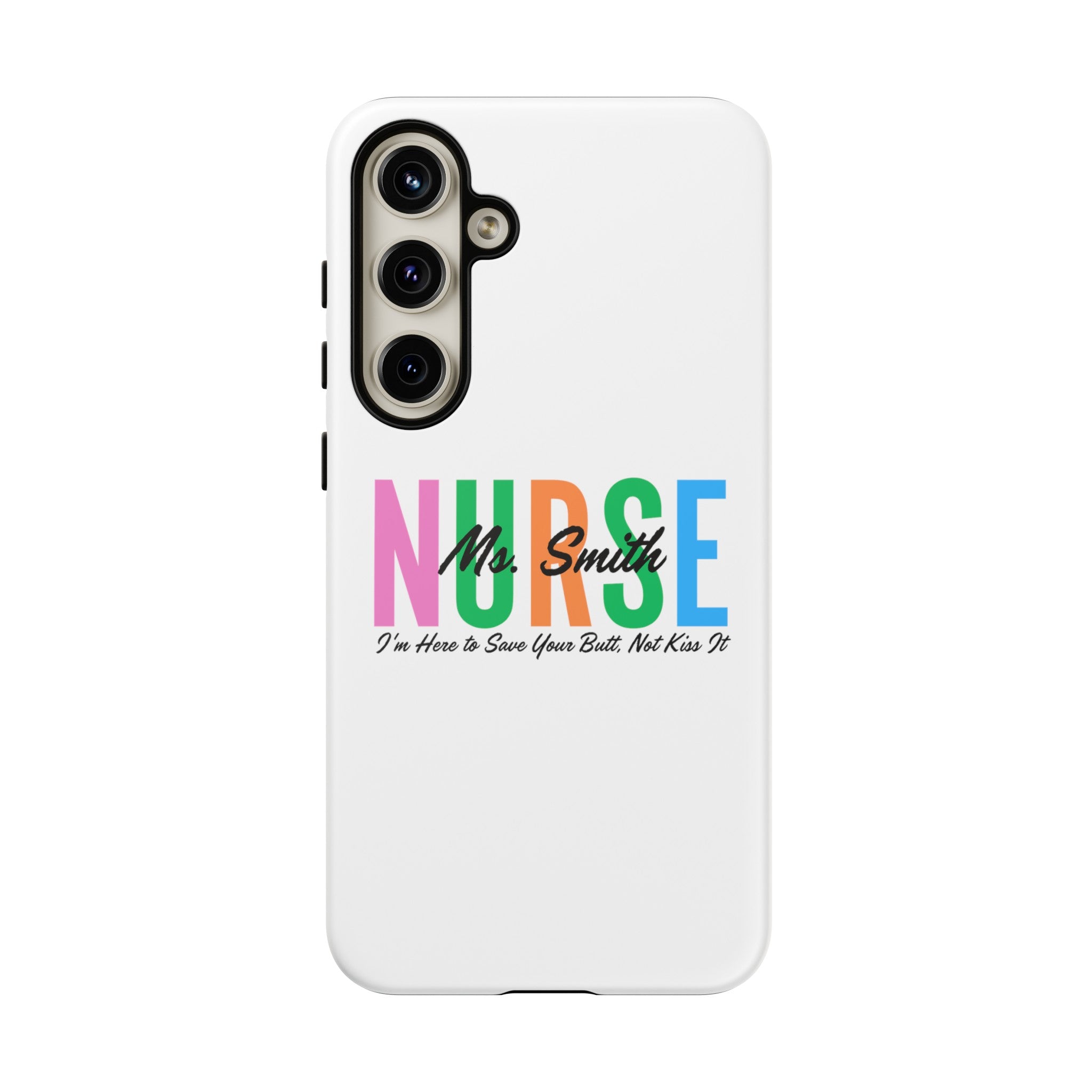 Personalized Nurse iPhones and Samsung Galaxy Tough Cases, Nurse Name, Gift for Nurse, Nurse's Appreciation