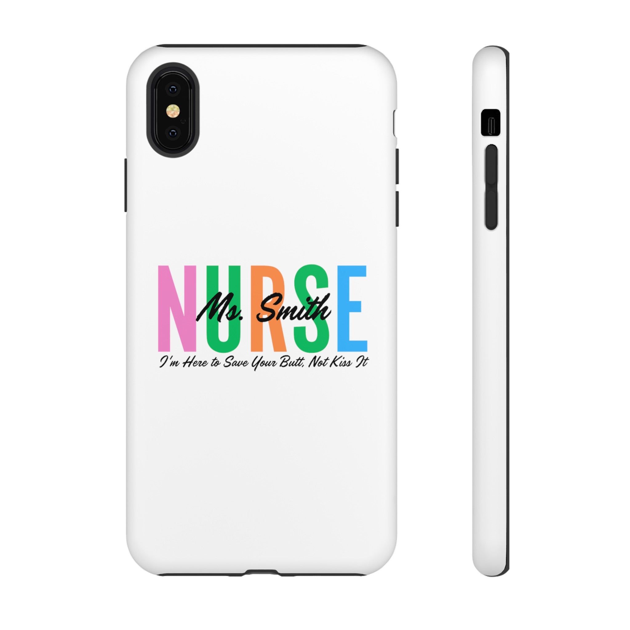 Personalized Nurse iPhones and Samsung Galaxy Tough Cases, Nurse Name, Gift for Nurse, Nurse's Appreciation