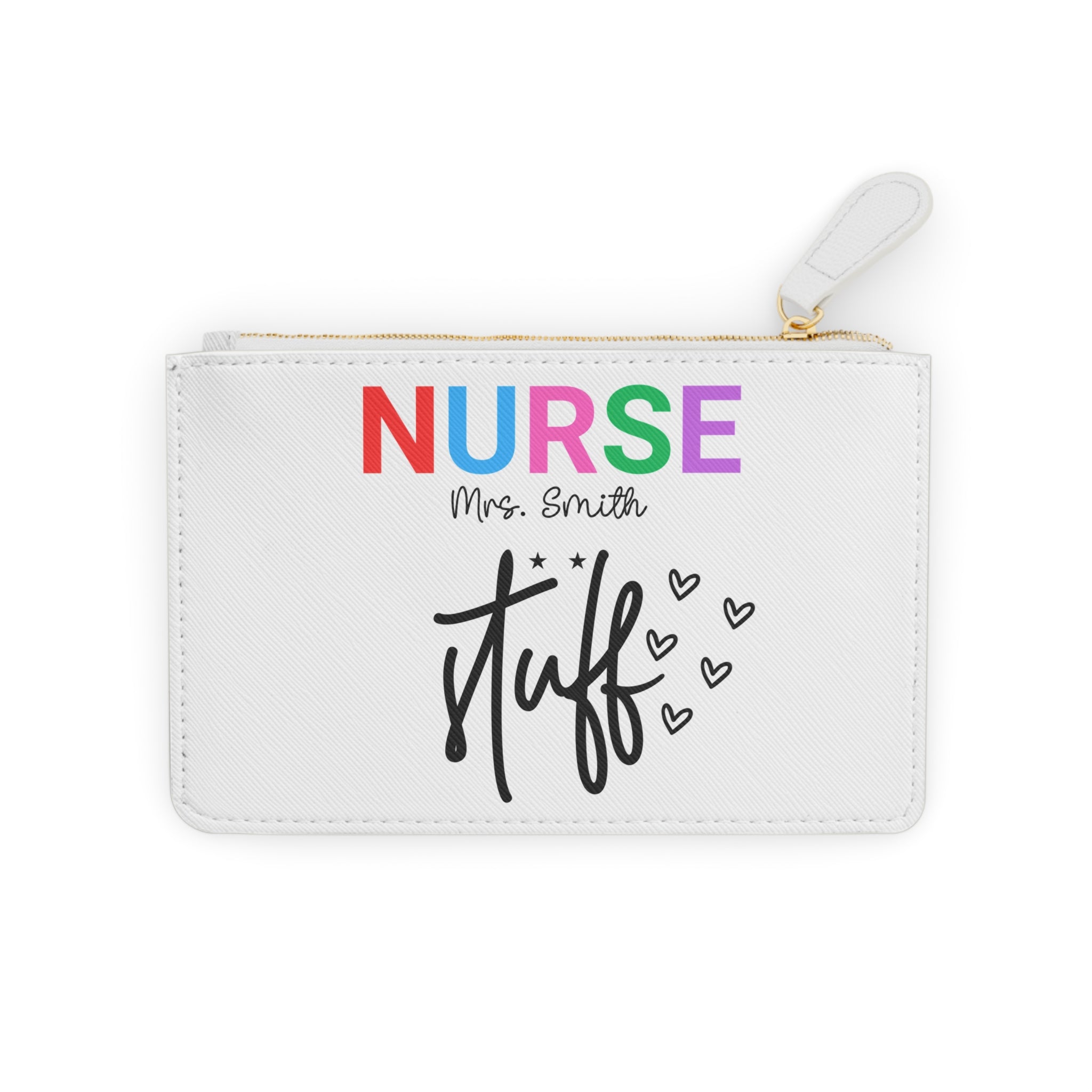 Personalized Nurse Mini Clutch Bag , Nurse Graduation Gift, Makeup Bag Toiletry Bag, Personalized Nurse Gift, Graduation Gift