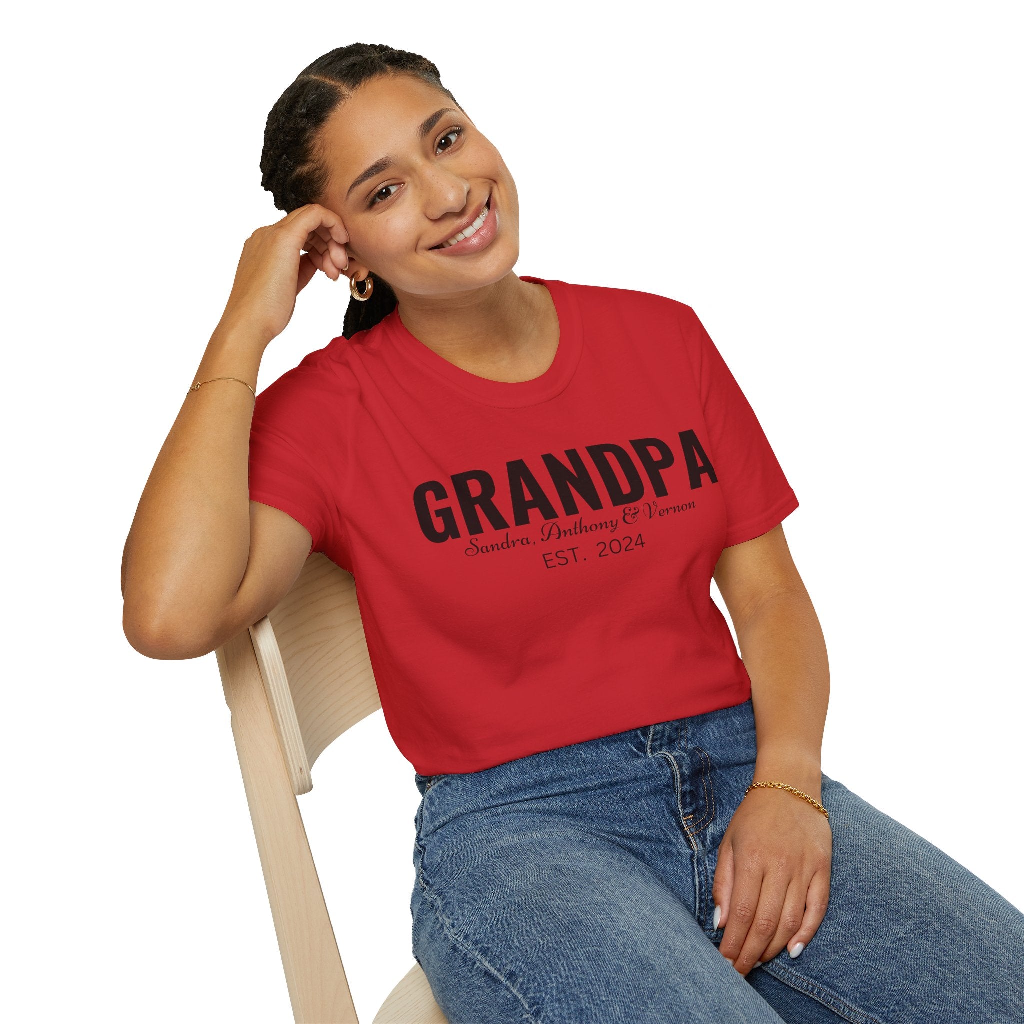 Personalized Grandpa Shirt with Grandkids Names , Fathers Day Gift For Grandpa, Gift From Grandkids, Gift from Kids