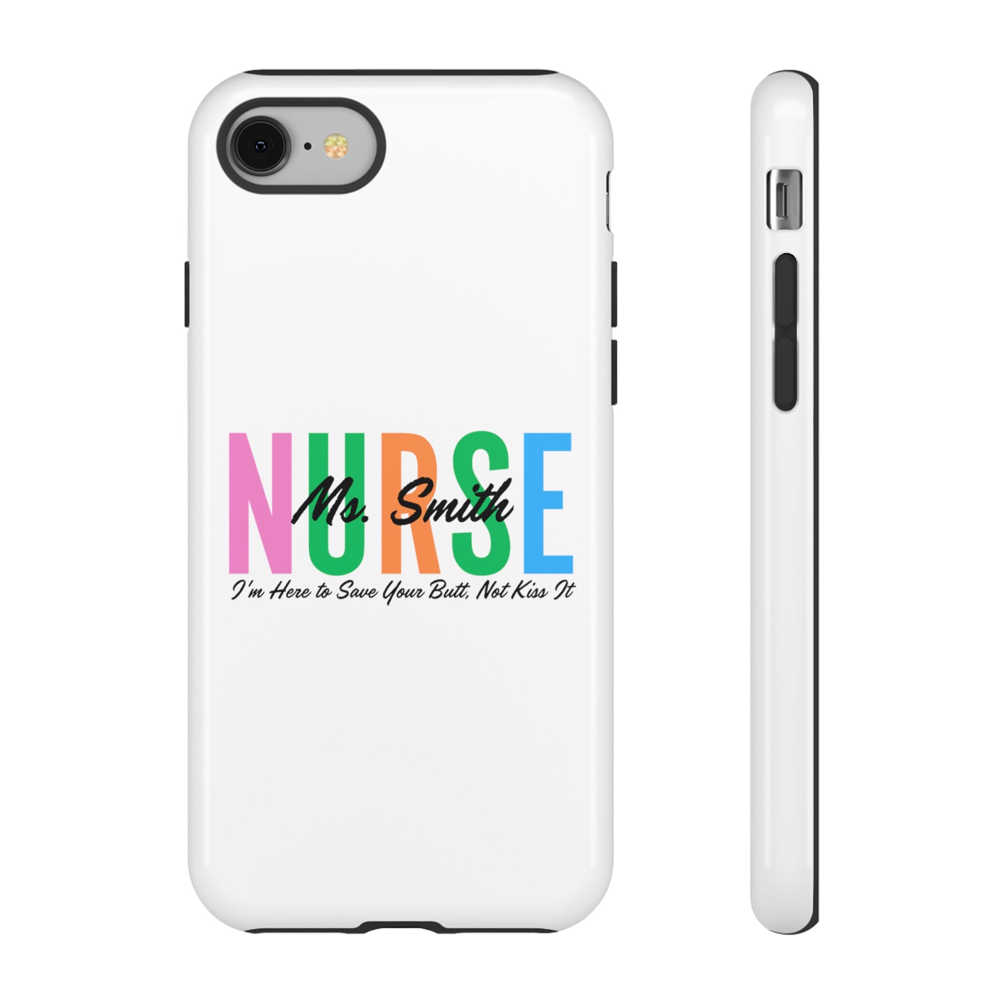 Personalized Nurse iPhones and Samsung Galaxy Tough Cases, Nurse Name, Gift for Nurse, Nurse's Appreciation