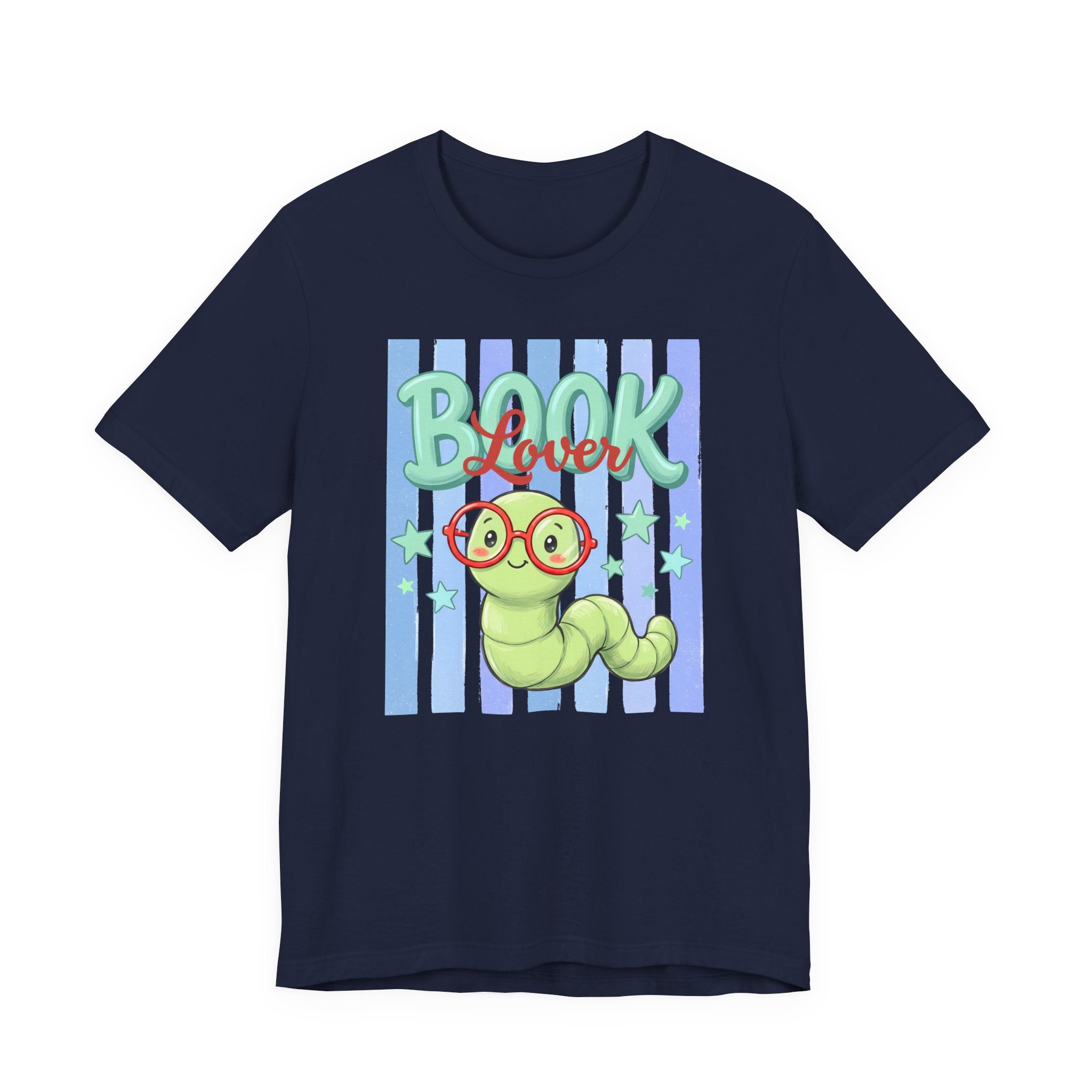 Book Lover Shirt,  Bella Canvas 3001 Striped Book Lover Tee, Gift for Book Lover