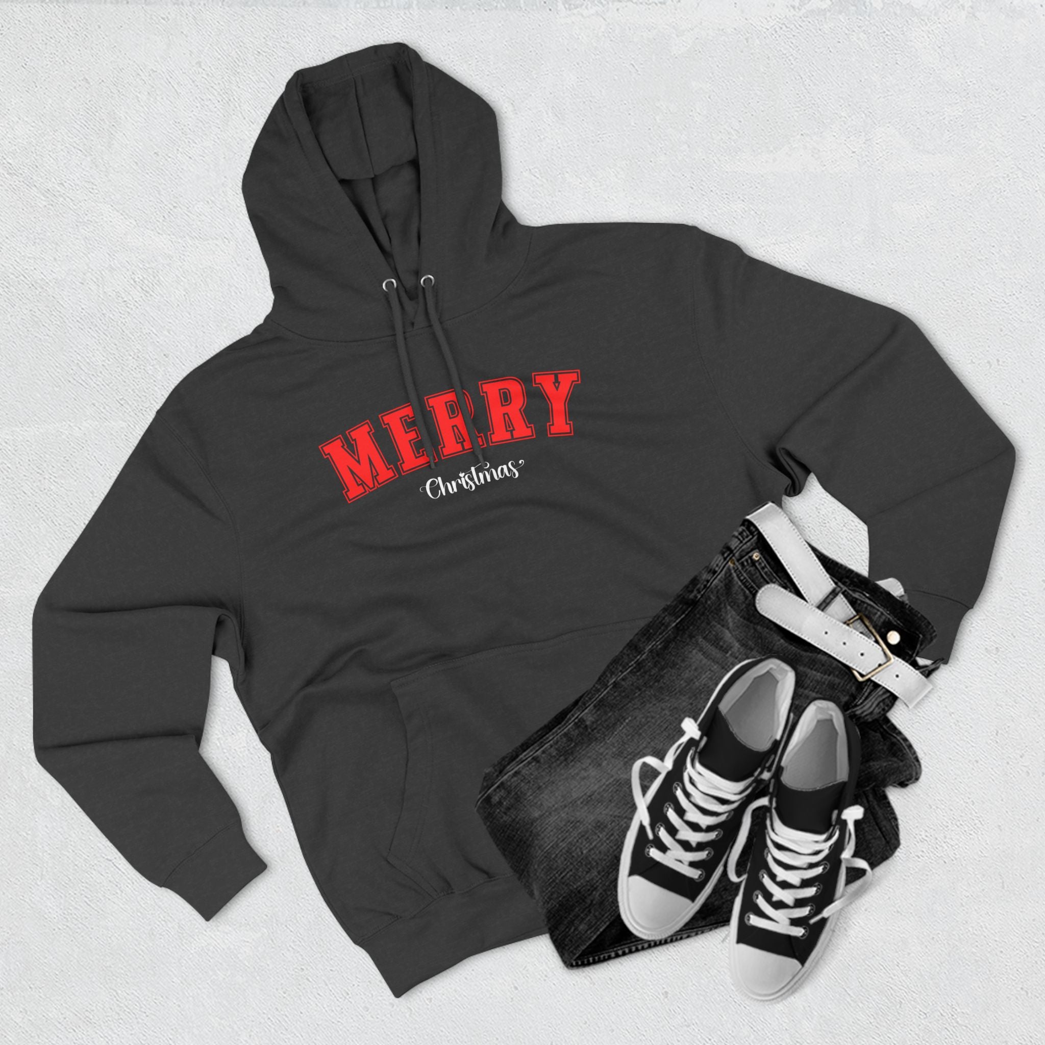 Christmas Hoodie, Christmas Sweater, Merry Christmas Fleece Hoodie for Cozy Holiday Comfort, Christmas Gift, Gift for Mom, Gift for Dad