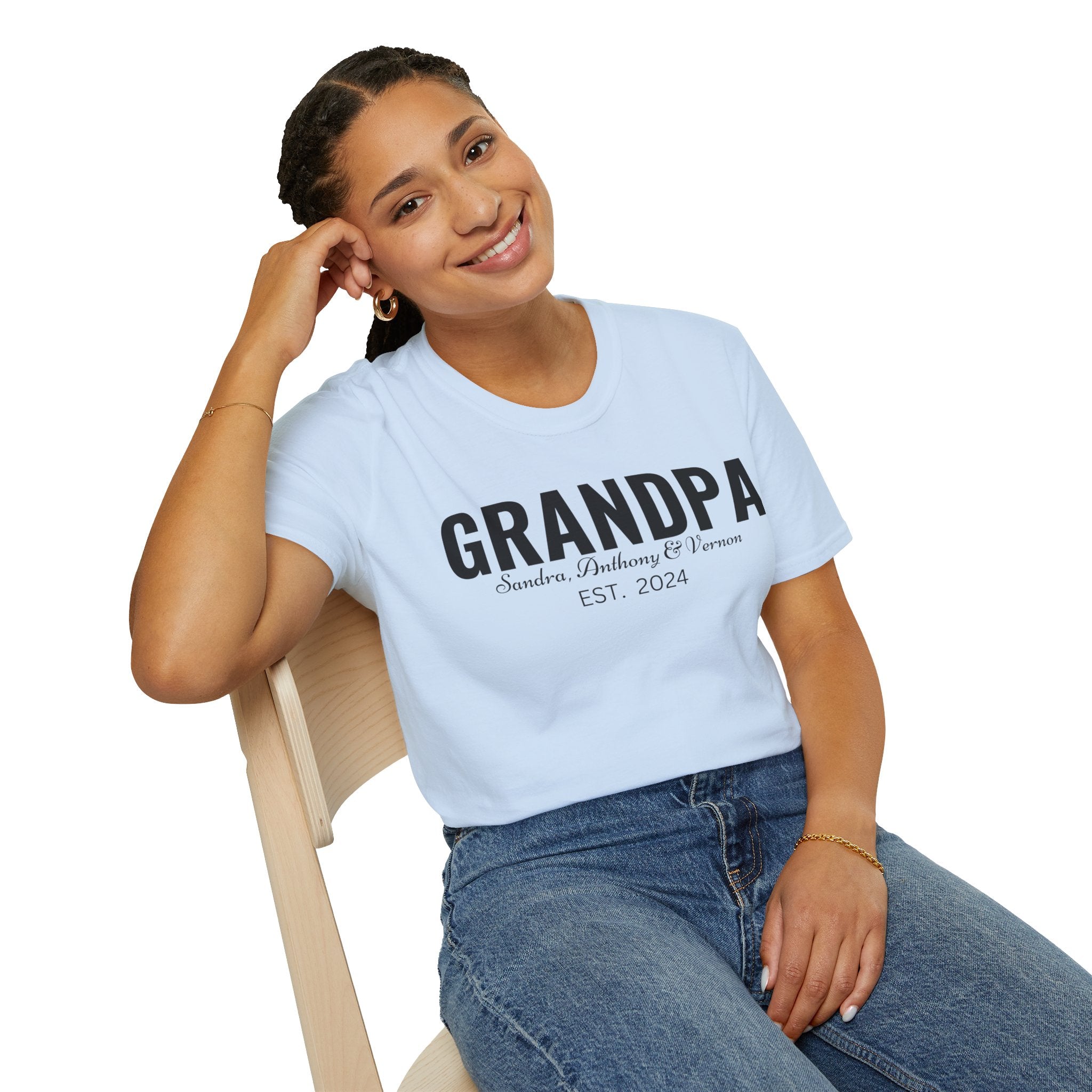 Personalized Grandpa Shirt with Grandkids Names , Fathers Day Gift For Grandpa, Gift From Grandkids, Gift from Kids