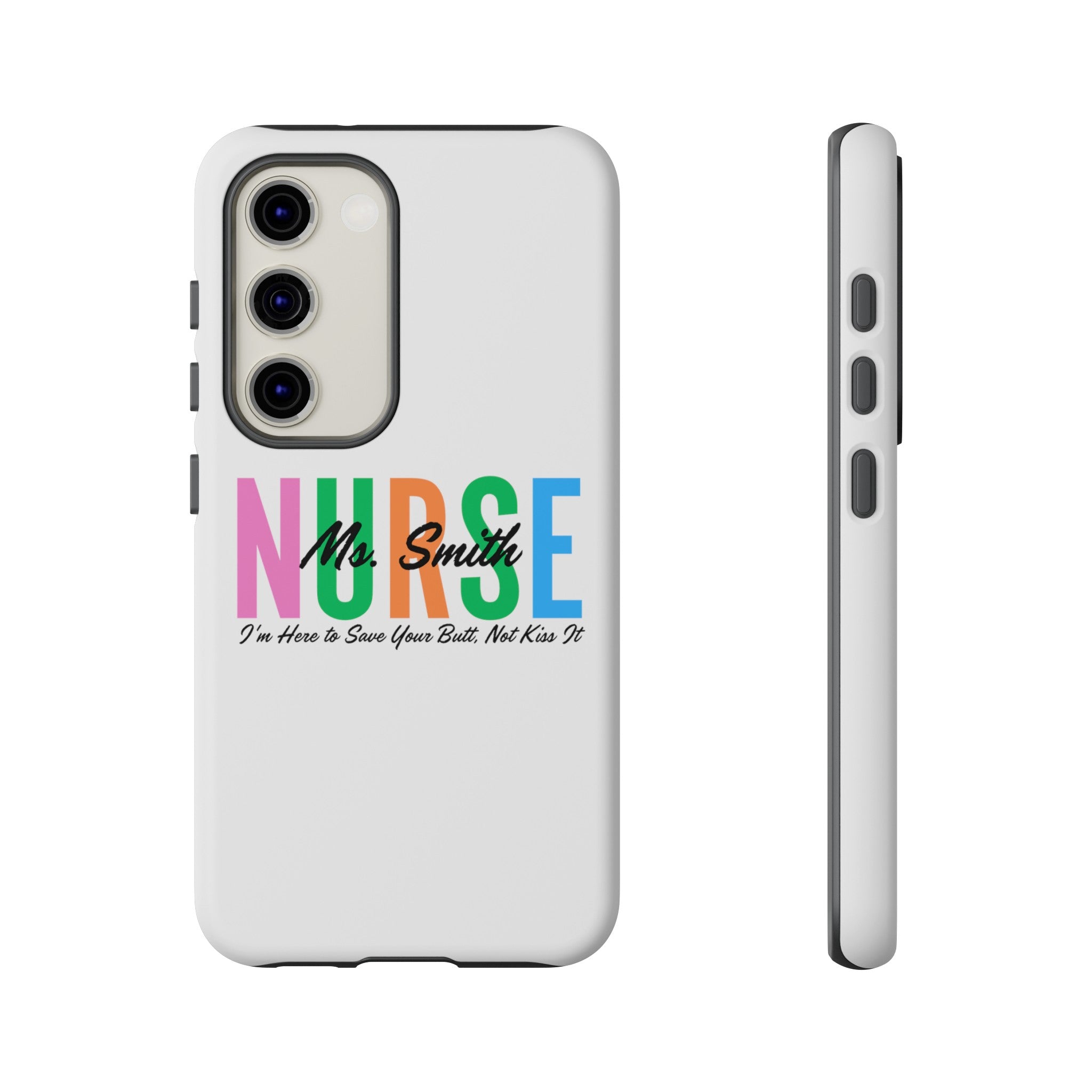 Personalized Nurse iPhones and Samsung Galaxy Tough Cases, Nurse Name, Gift for Nurse, Nurse's Appreciation