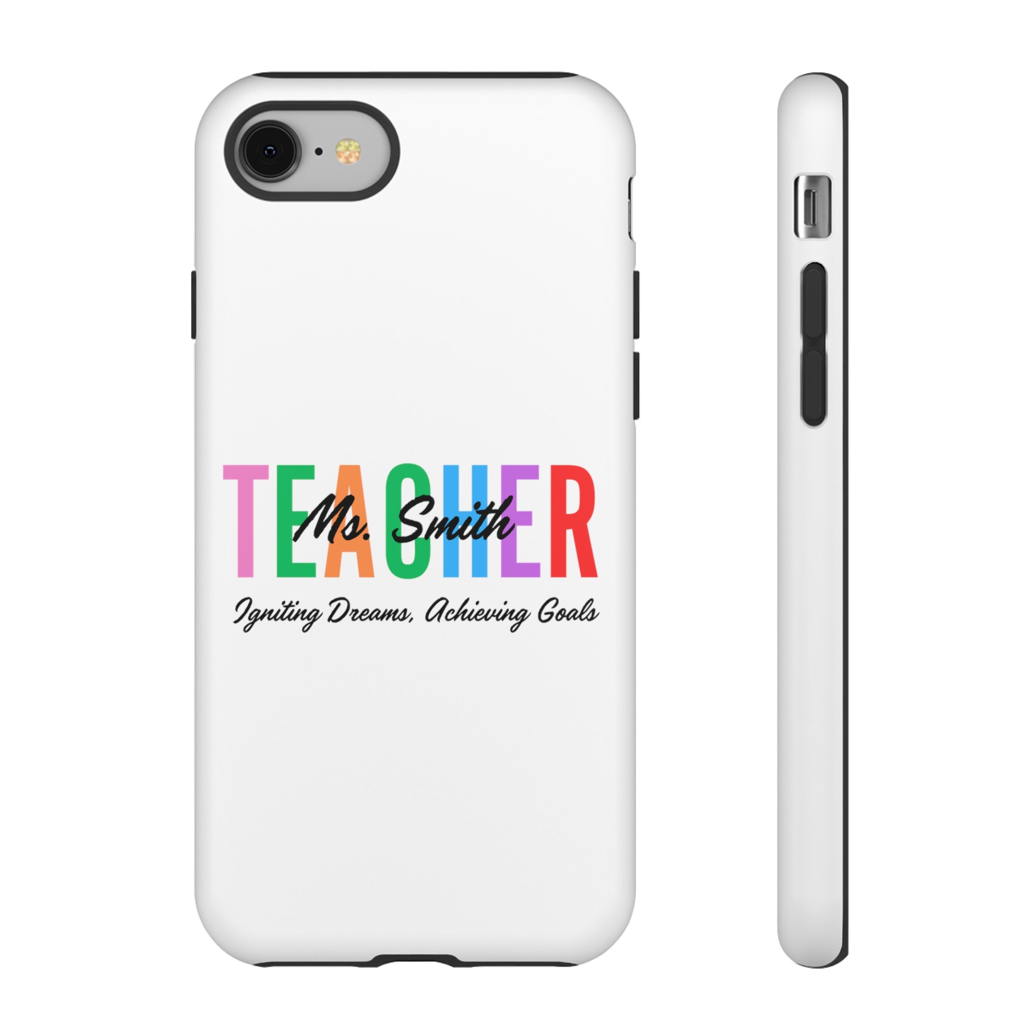 Personalized Teacher iPhones and Samsung Galaxy Tough Cases, Teacher Name, Gift for teacher, Teacher's Appreciation