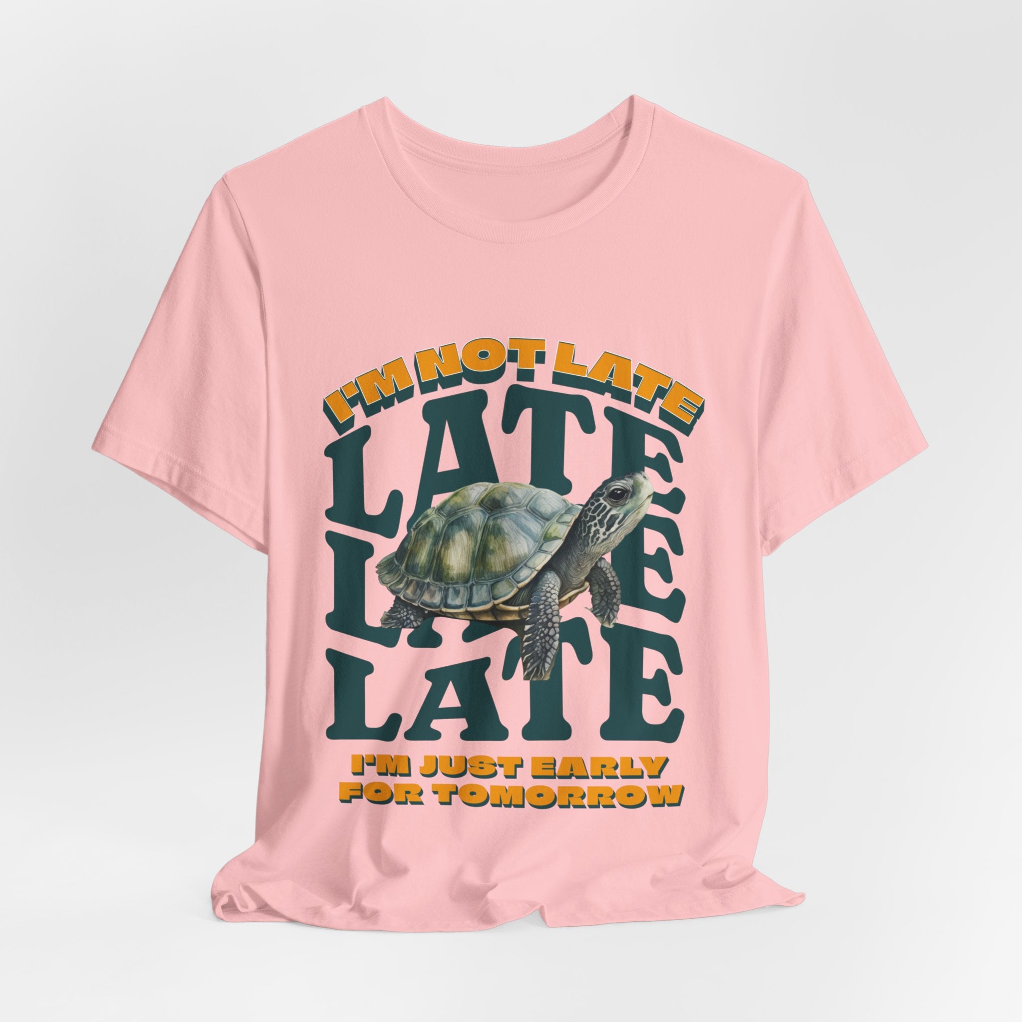 Funny Turtle T-shirt, I'm Not Late, Just early for Tomorrow, Cute Turtle Shirt, Turtle Lover Shirt, Gift for Coworker, Birthday Gift, Gift for Turtle Lover