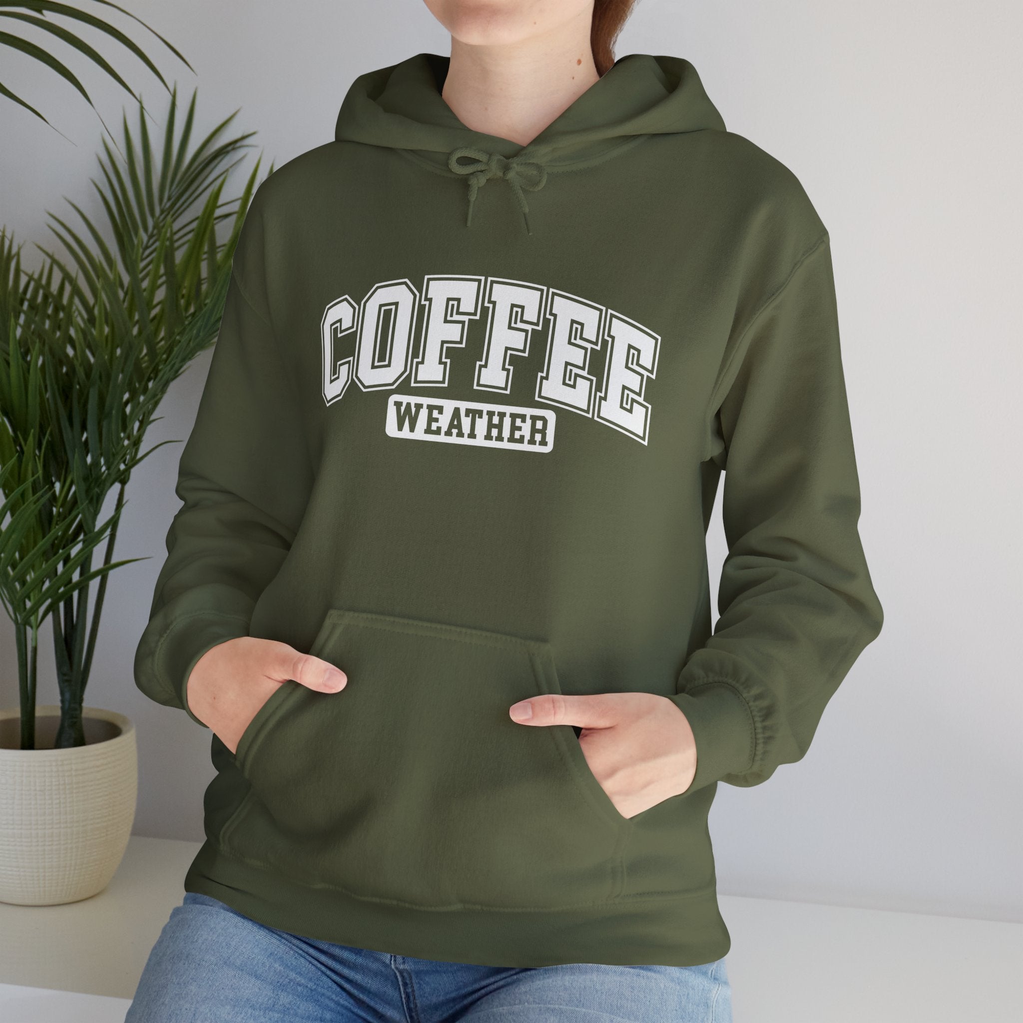 Coffee Lover Shirt, Coffee Lover Sweatshirt, Gift for Coffee Lover, Gift for Him, Gift for Her, Coffee Weather Unisex Heavy Blend™ Hoodie