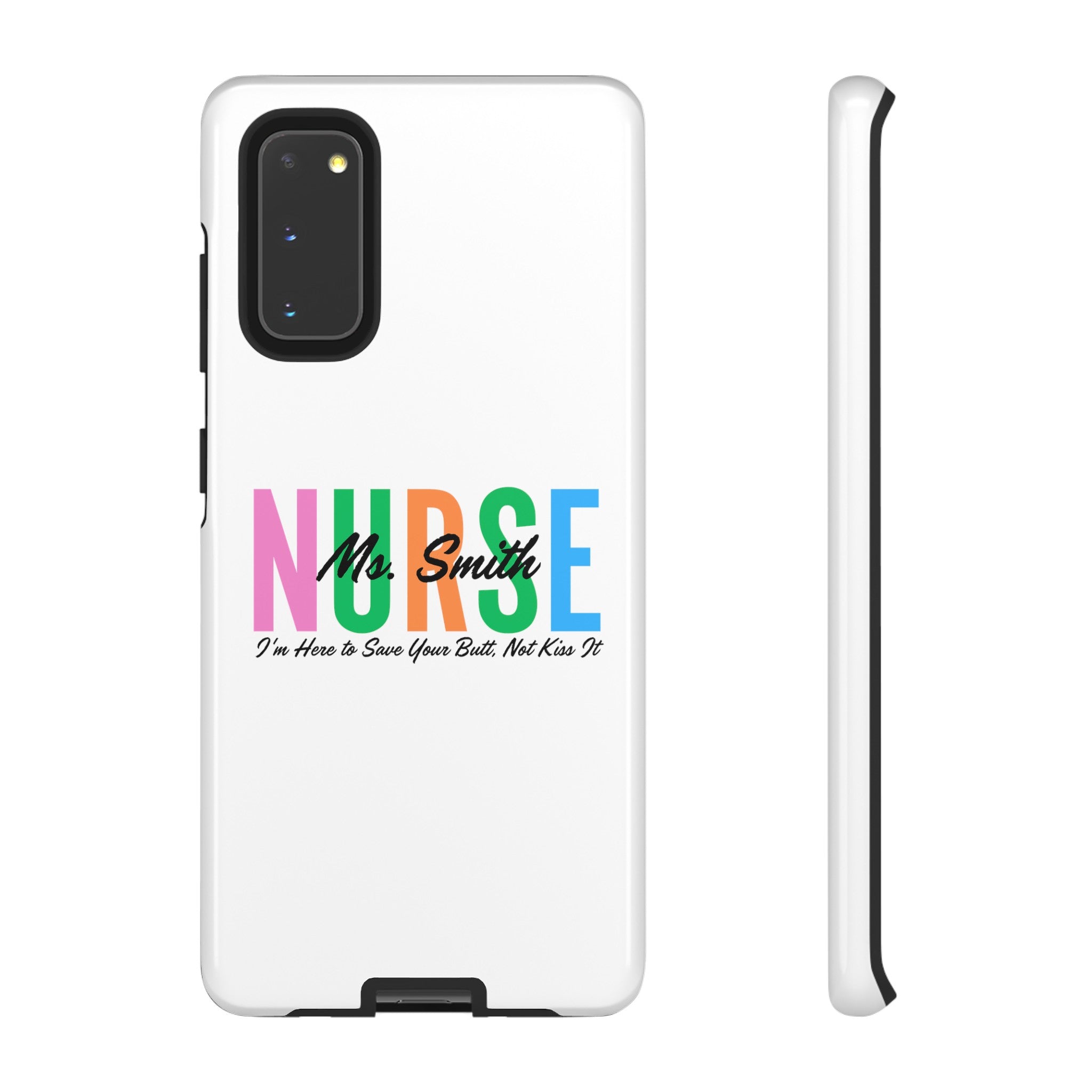 Personalized Nurse iPhones and Samsung Galaxy Tough Cases, Nurse Name, Gift for Nurse, Nurse's Appreciation