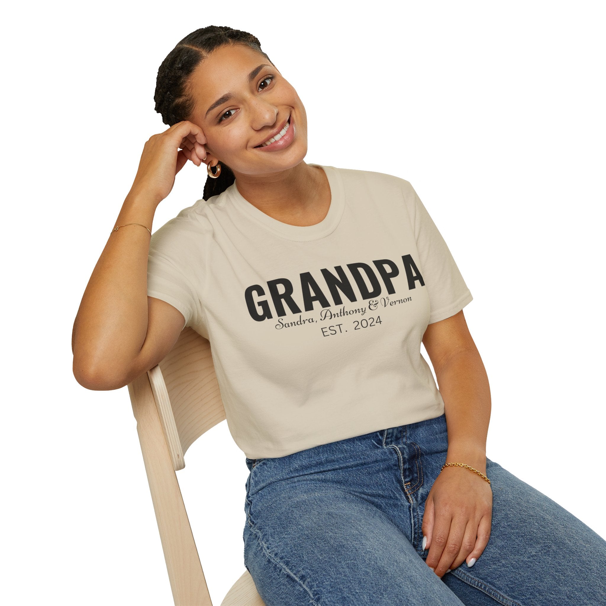 Personalized Grandpa Shirt with Grandkids Names , Fathers Day Gift For Grandpa, Gift From Grandkids, Gift from Kids