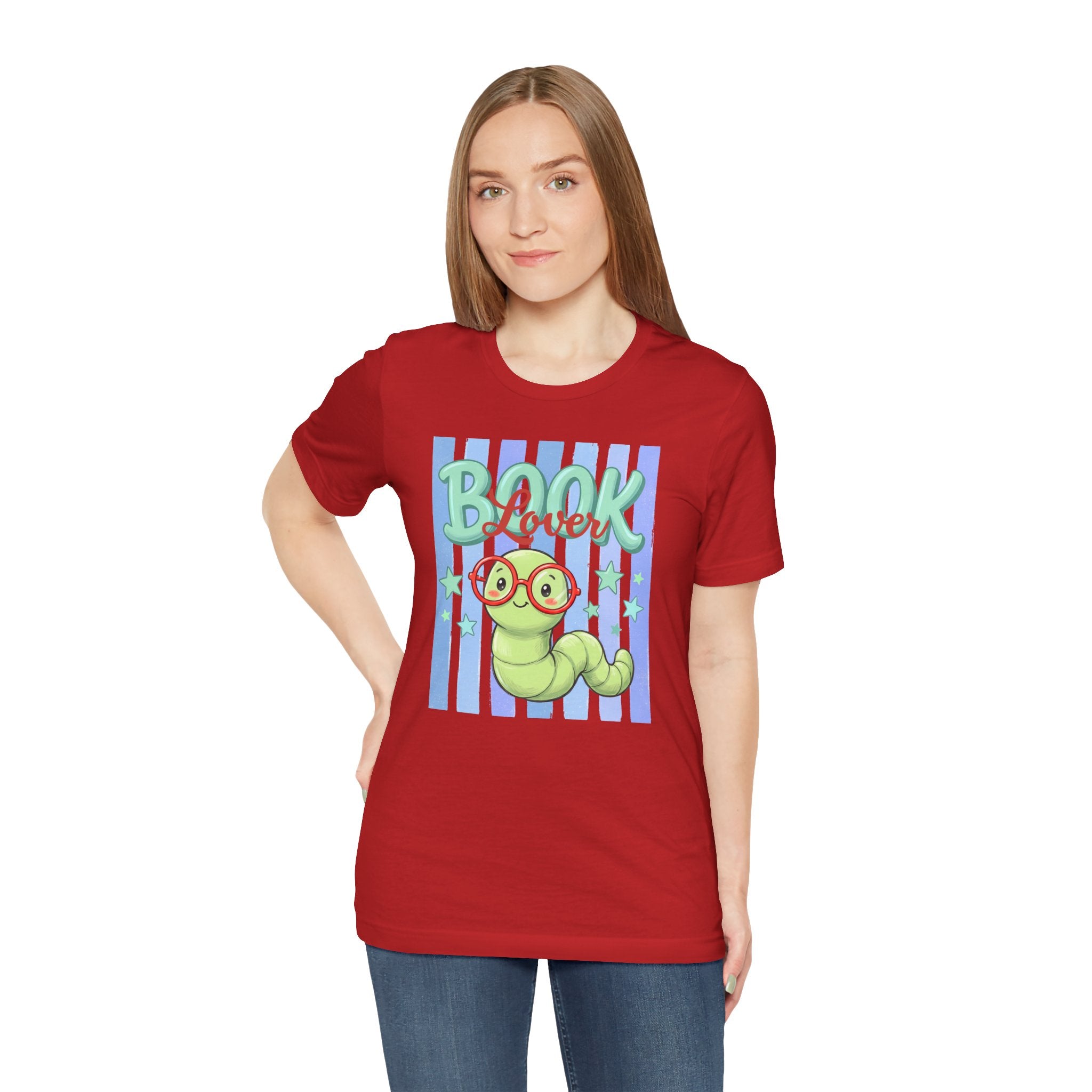 Book Lover Shirt,  Bella Canvas 3001 Striped Book Lover Tee, Gift for Book Lover