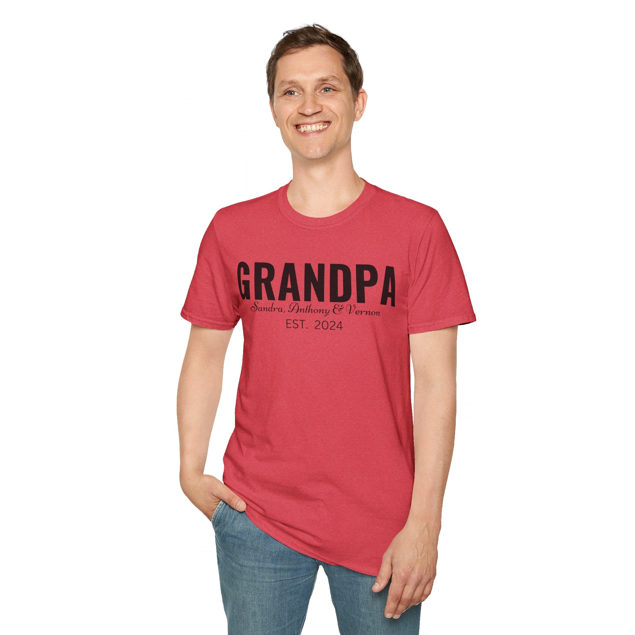 Personalized Grandpa Shirt with Grandkids Names , Fathers Day Gift For Grandpa, Gift From Grandkids, Gift from Kids