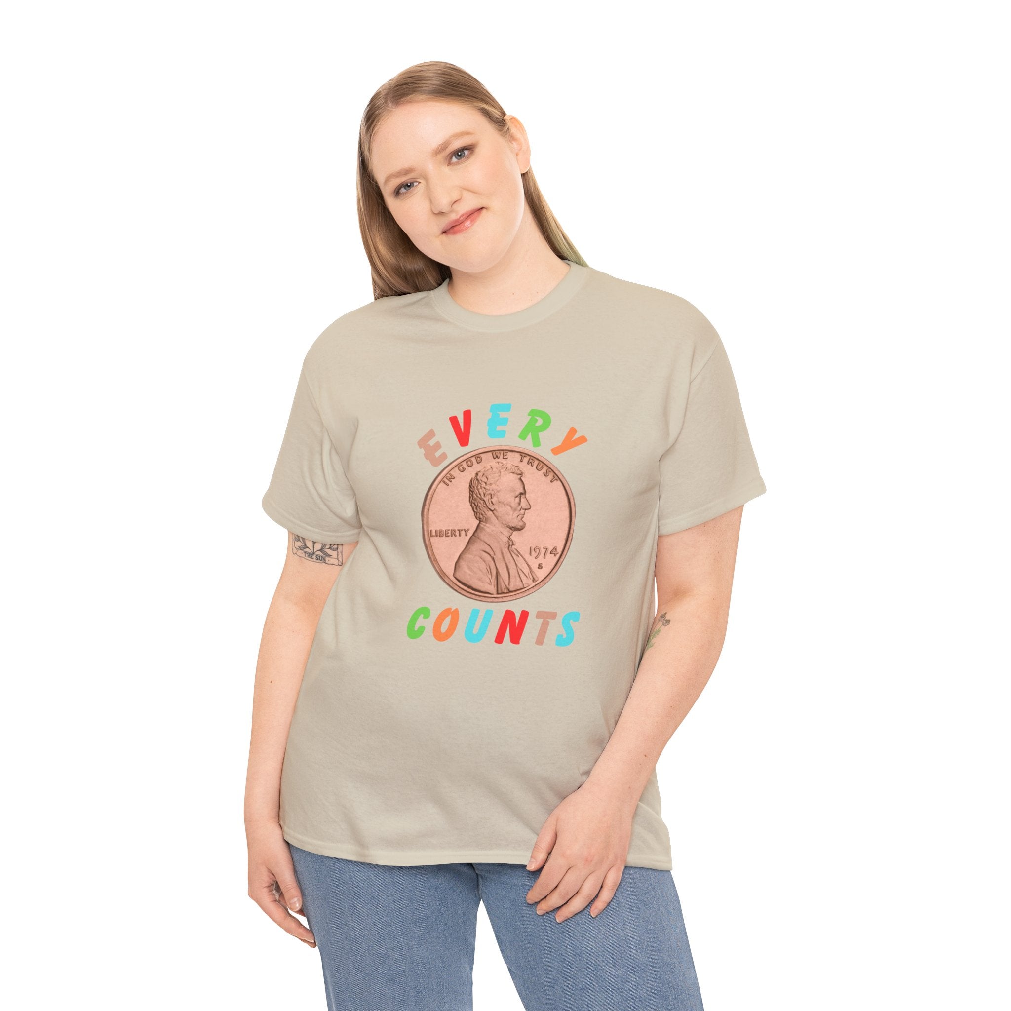 Every Penny Counts Unisex Heavy Cotton Tee, Women's T-Shirt, Men's T-Shirt