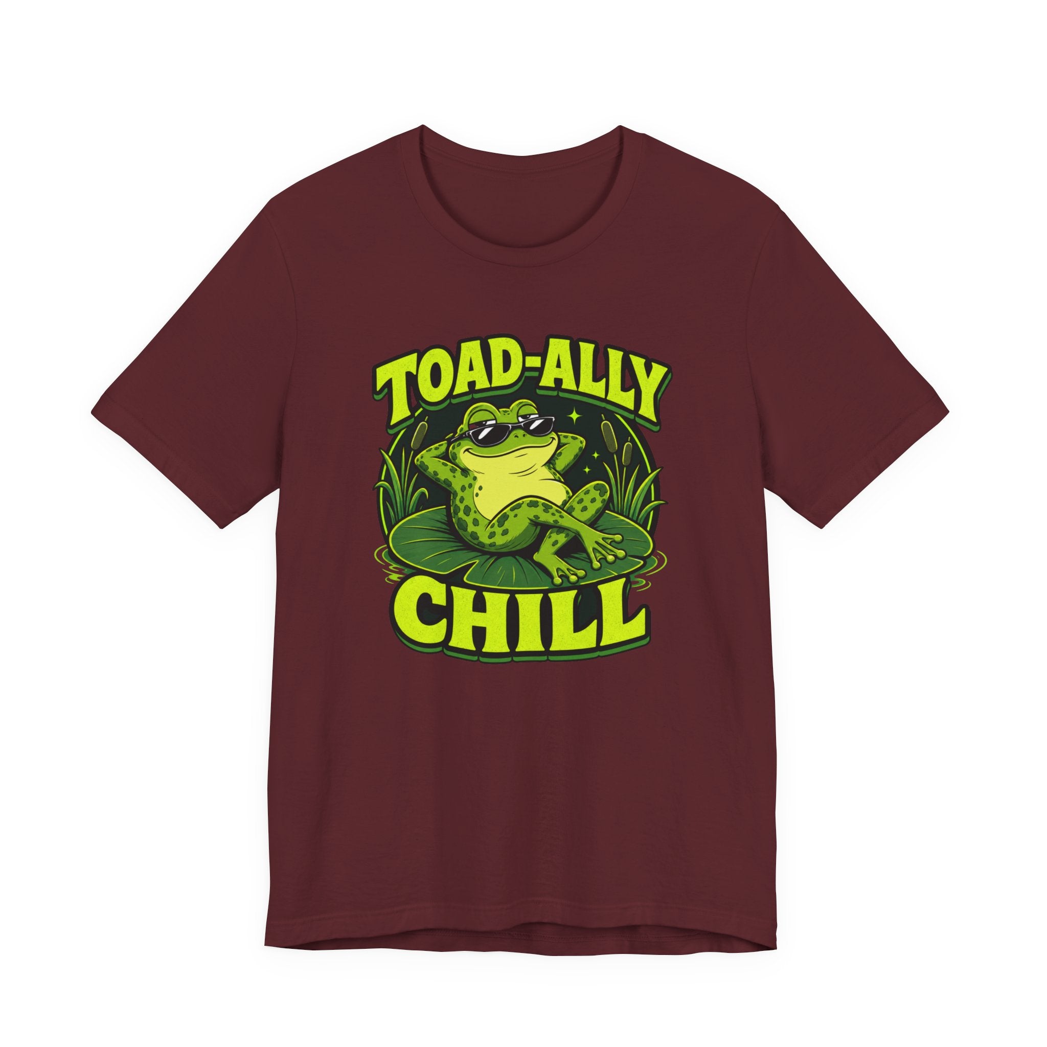 Toadally Chill Funny Frog T-Shirt Cool Frog Graphic Tee Gift for Frog Lovers