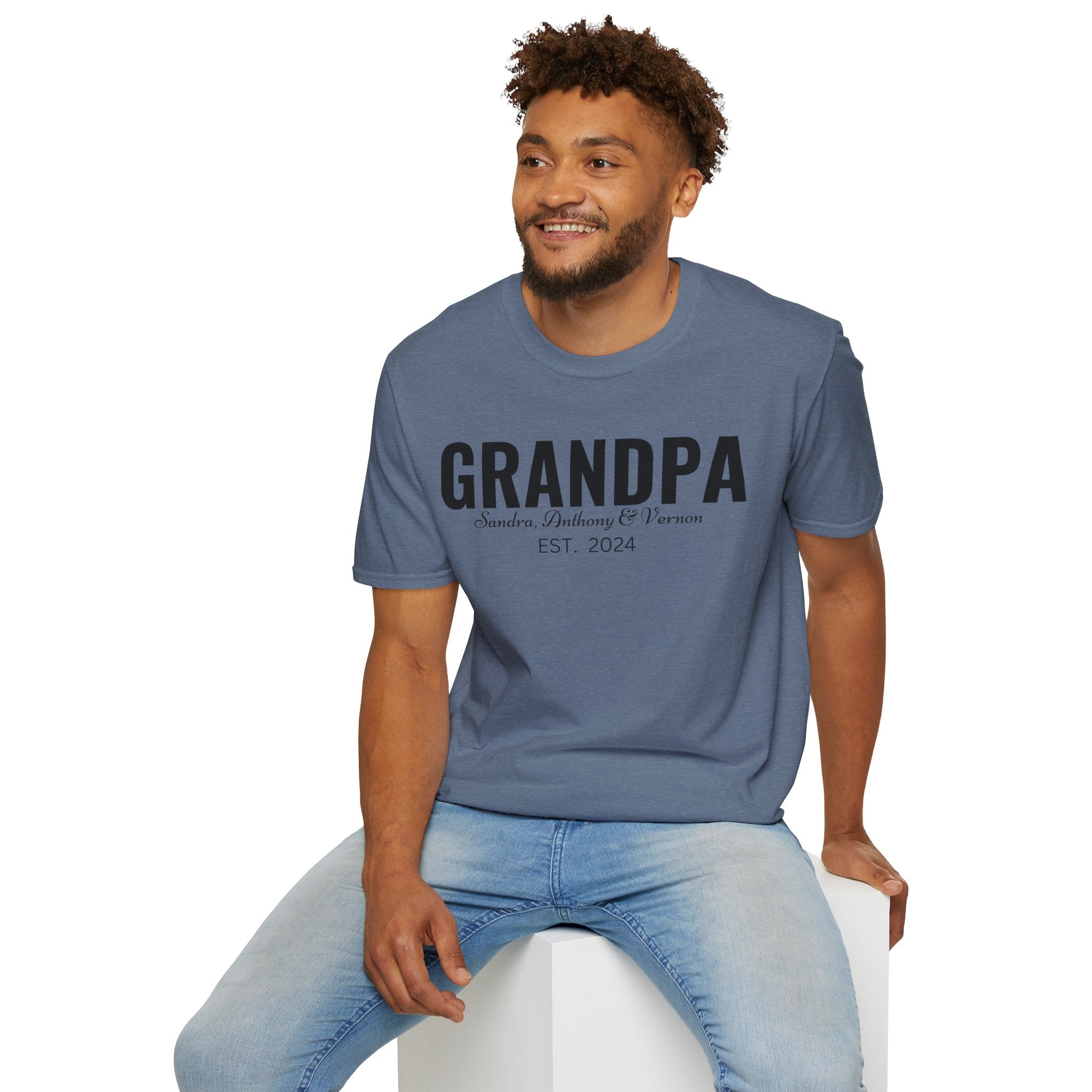 Personalized Grandpa Shirt with Grandkids Names , Fathers Day Gift For Grandpa, Gift From Grandkids, Gift from Kids