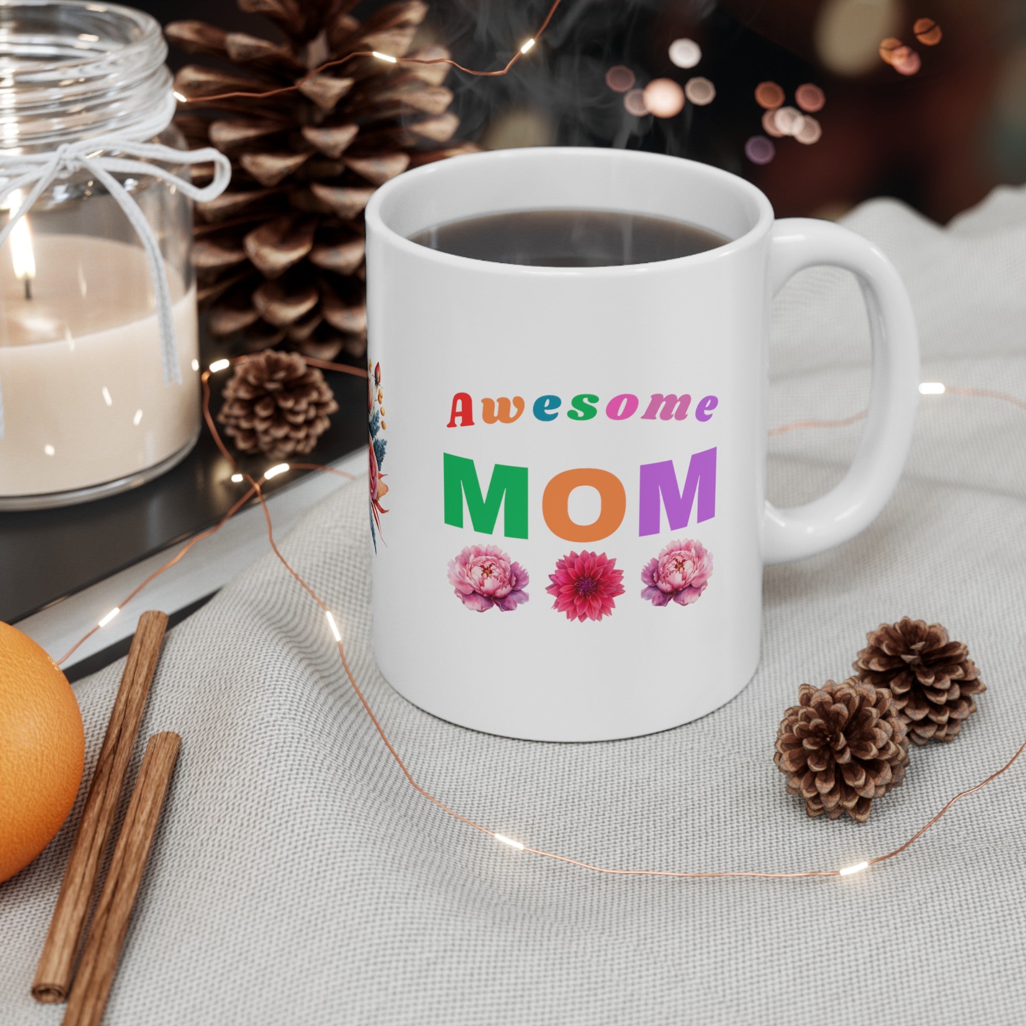 Awesome Mom (11 oz, 15 oz) Ceramic Mug, Gift for Mom, Mother's Day Gift, Gift for New Mom, Coffee mug for Mom