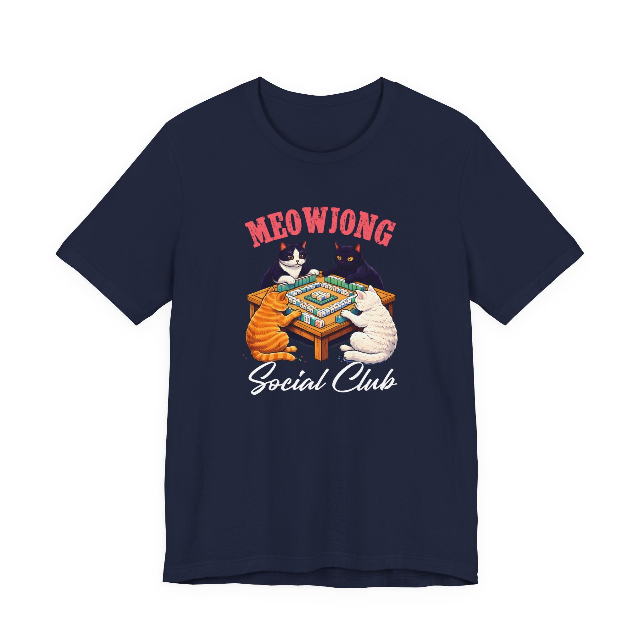 Funny Cat Shirt, Meowjong social club tee, Cat Mom Tee, Gift for Cat lover