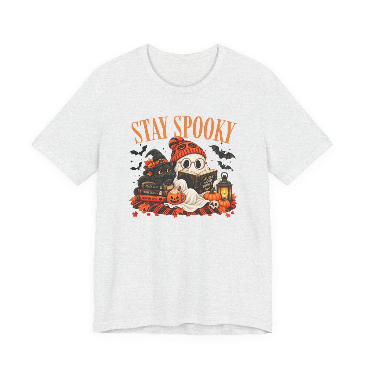 Stay Spooky T-Shirt, Halloween Ghost and Black Cat Sweatshirt, Halloween Gift