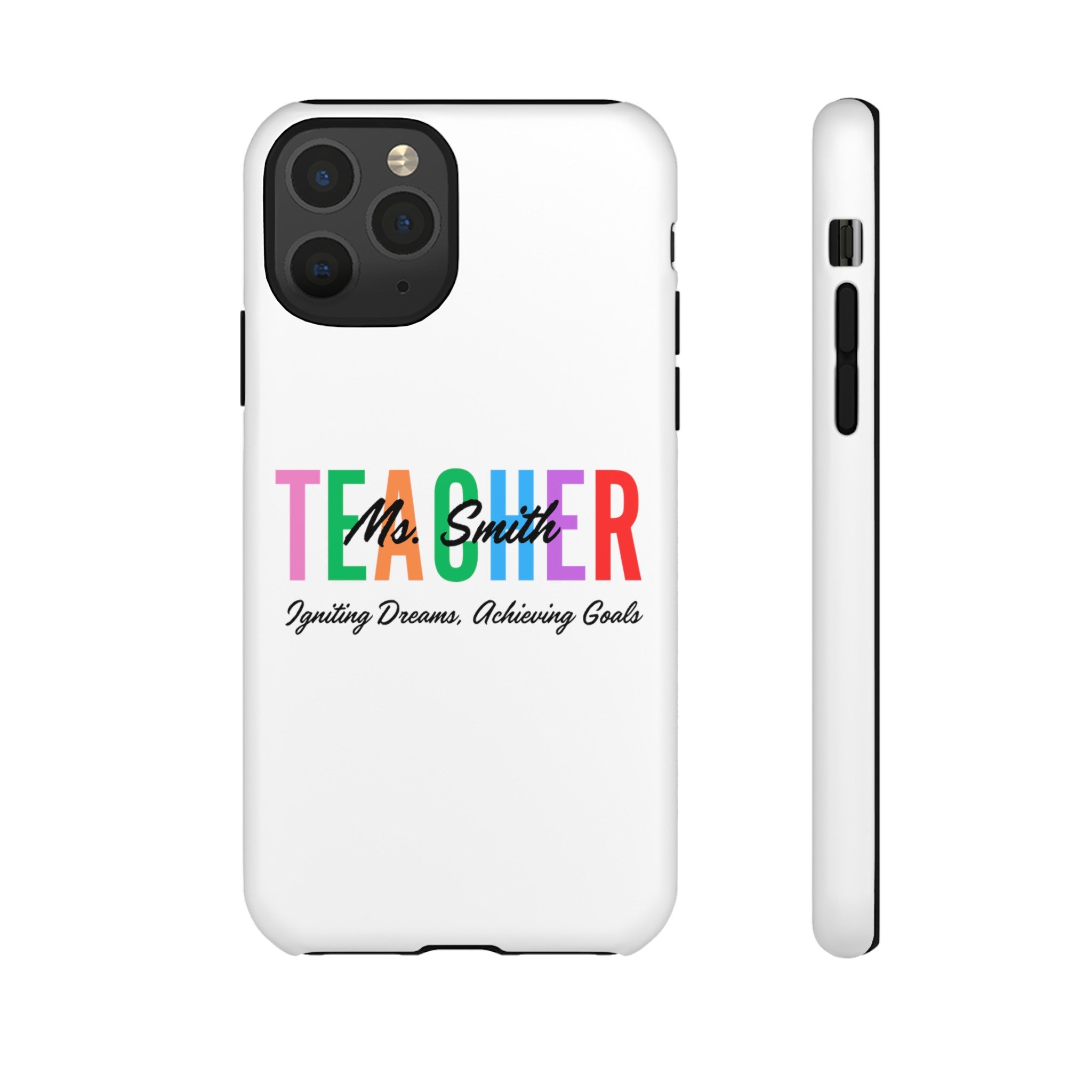 Personalized Teacher iPhones and Samsung Galaxy Tough Cases, Teacher Name, Gift for teacher, Teacher's Appreciation