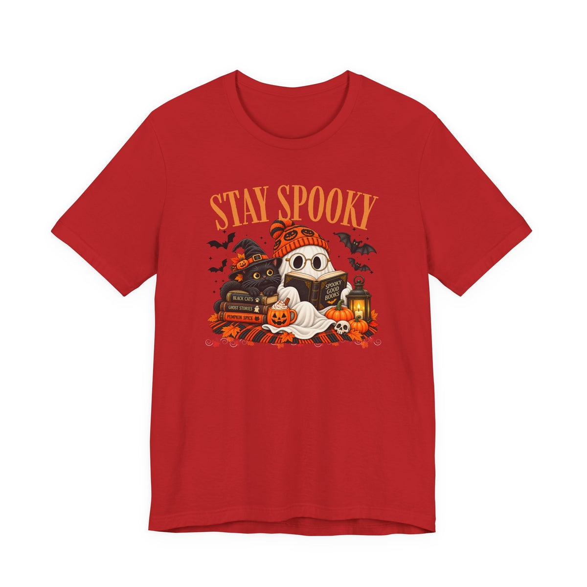 Stay Spooky T-Shirt, Halloween Ghost and Black Cat Sweatshirt, Halloween Gift