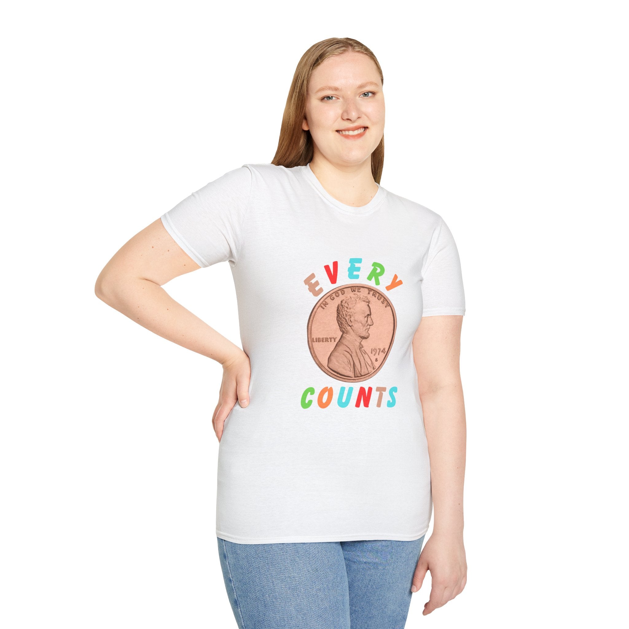 Every Penny Counts Unisex Softstyle T-Shirt, Women's T-Shirt, Men's T-Shirt, Gift for Women, Gift for Men