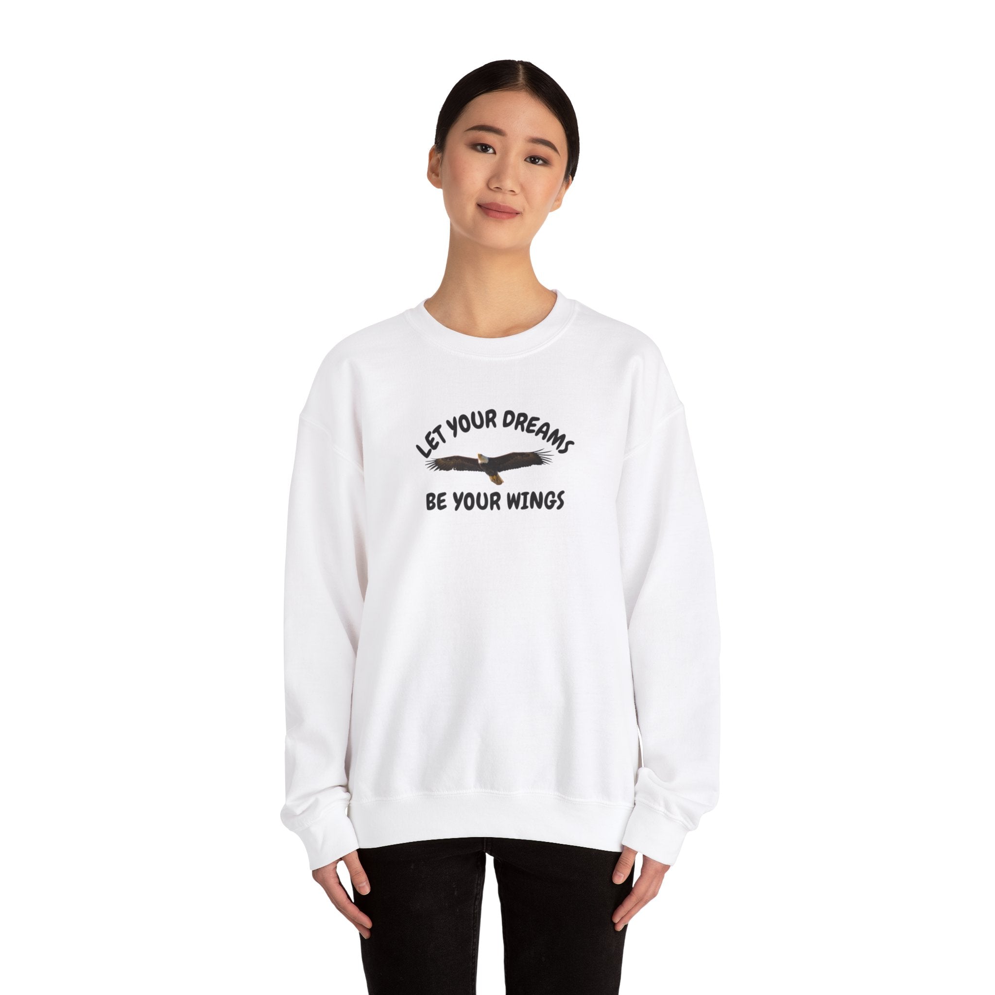 Let Your Dreams Be Your Wings Motivational Unisex Heavy Blend™ Crewneck Sweatshirt, Men's Sweatshirt, Women's Sweatshirt