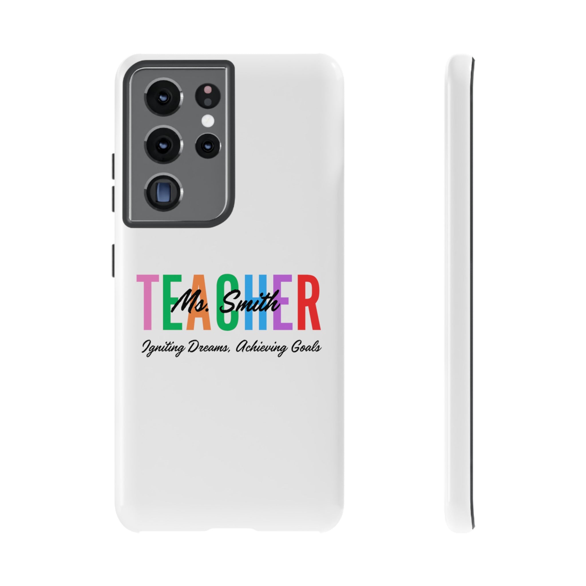 Personalized Teacher iPhones and Samsung Galaxy Tough Cases, Teacher Name, Gift for teacher, Teacher's Appreciation