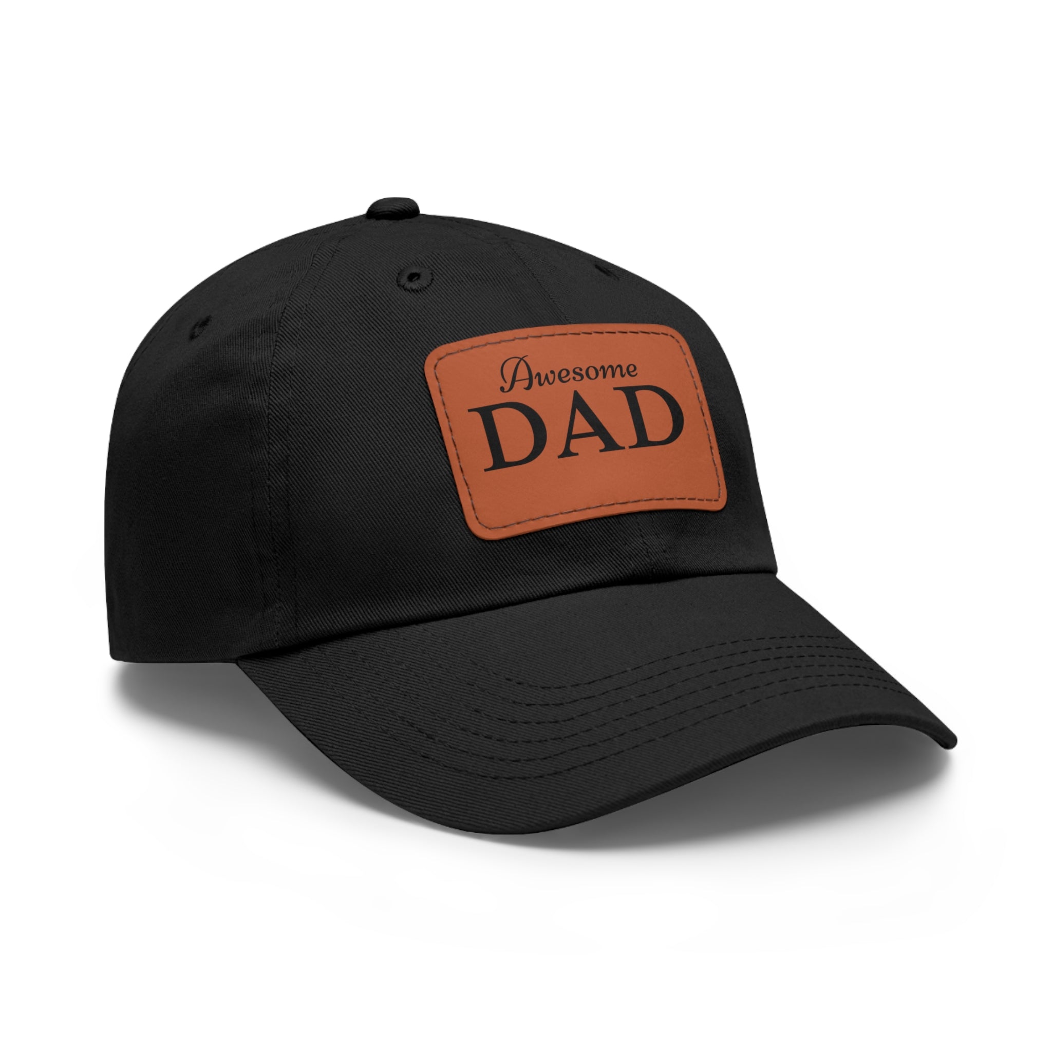 Awesome Dad Hat with Leather Patch (Rectangle), Best Father's Day Gift, Best Gift for Dad, Best Gift for Grandpa, Father's Day Hat