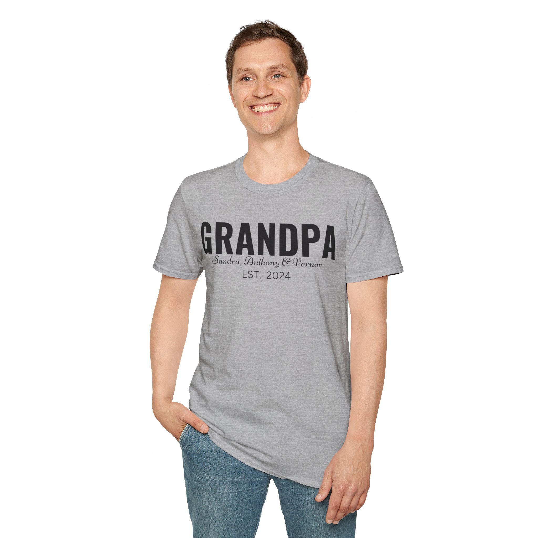 Personalized Grandpa Shirt with Grandkids Names , Fathers Day Gift For Grandpa, Gift From Grandkids, Gift from Kids