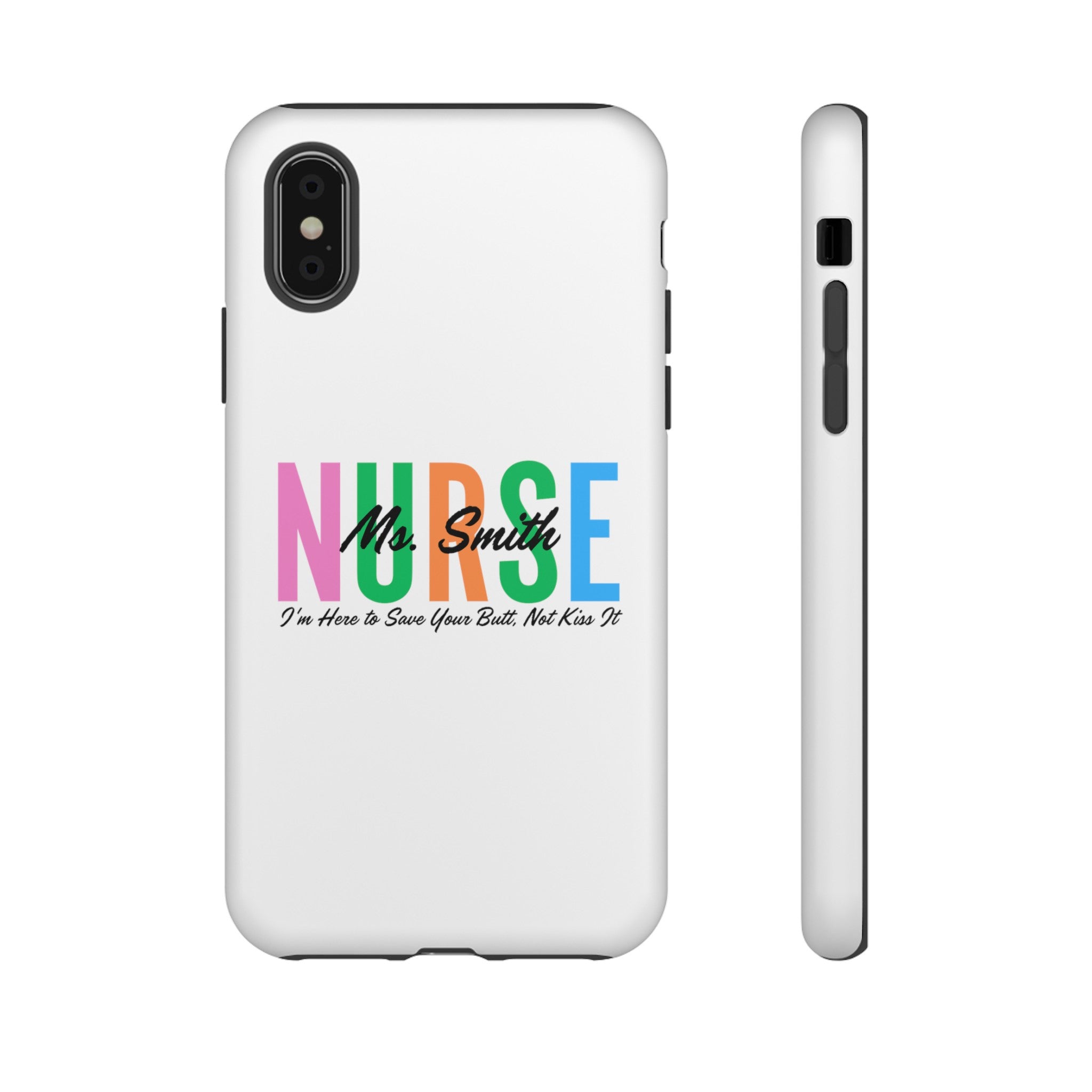 Personalized Nurse iPhones and Samsung Galaxy Tough Cases, Nurse Name, Gift for Nurse, Nurse's Appreciation