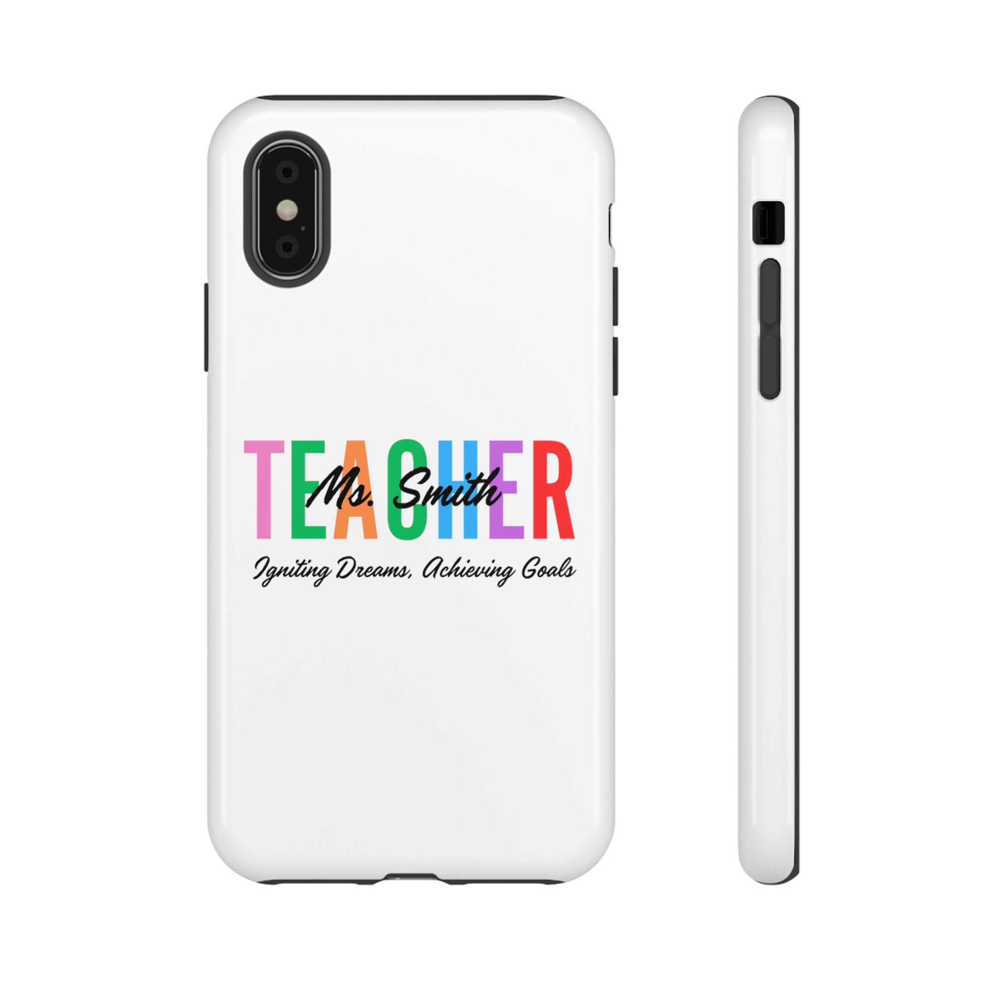 Personalized Teacher iPhones and Samsung Galaxy Tough Cases, Teacher Name, Gift for teacher, Teacher's Appreciation