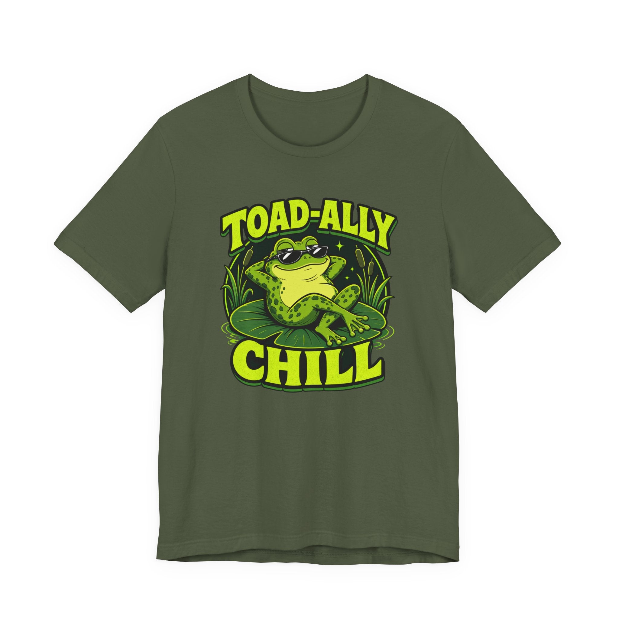 Toadally Chill Funny Frog T-Shirt Cool Frog Graphic Tee Gift for Frog Lovers
