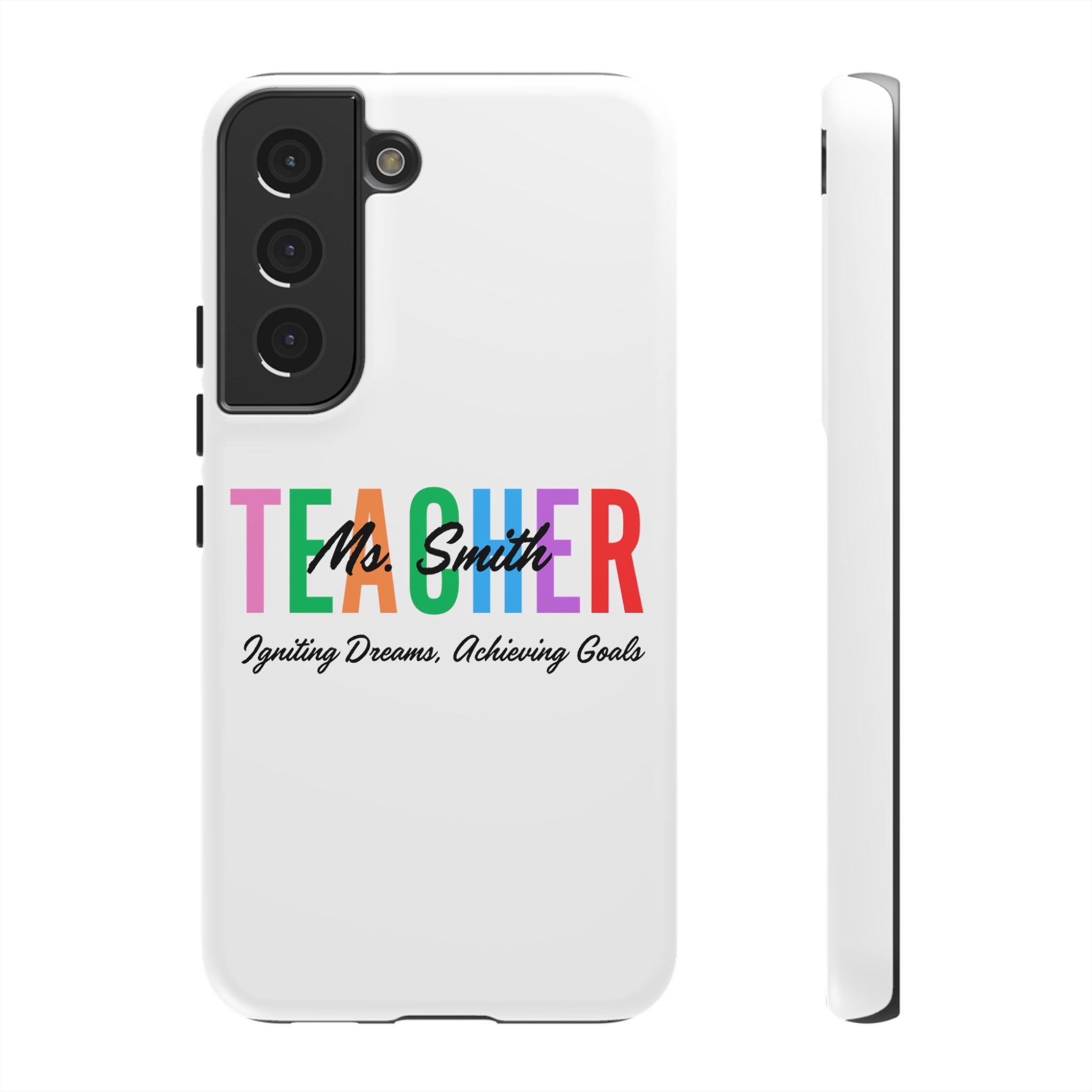 Personalized Teacher iPhones and Samsung Galaxy Tough Cases, Teacher Name, Gift for teacher, Teacher's Appreciation