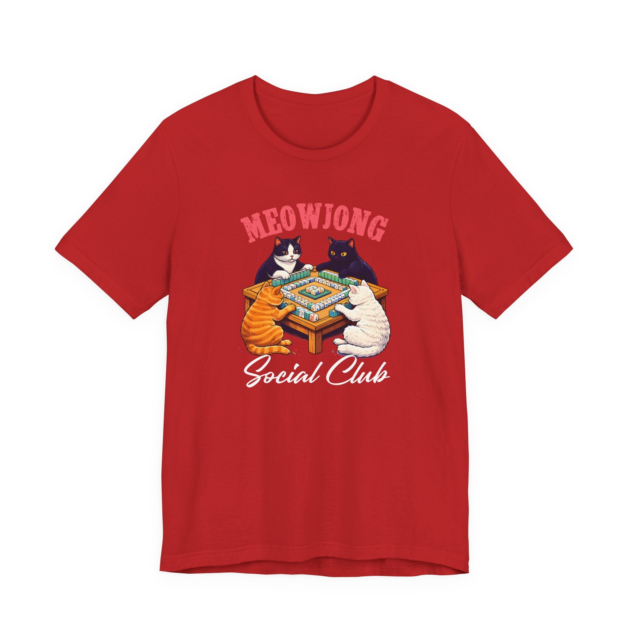 Funny Cat Shirt, Meowjong social club tee, Cat Mom Tee, Gift for Cat lover