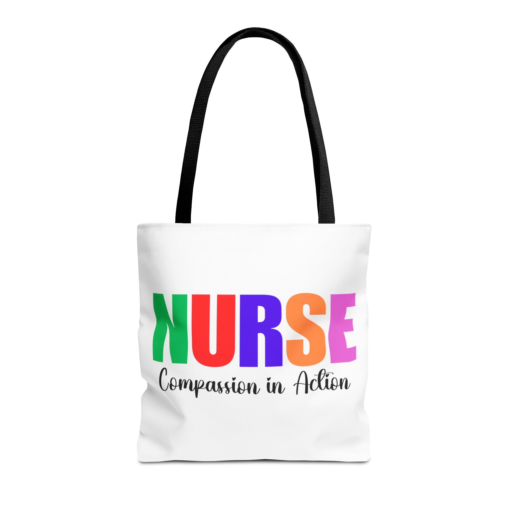 Nurse Compassion In Action Tote Bag (AOP), Gift for Nurse, Nurse Bag, Bag for Nurse