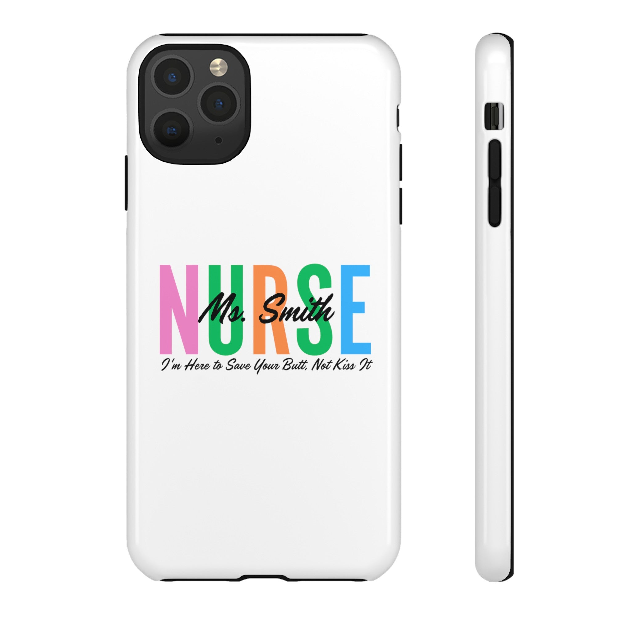 Personalized Nurse iPhones and Samsung Galaxy Tough Cases, Nurse Name, Gift for Nurse, Nurse's Appreciation