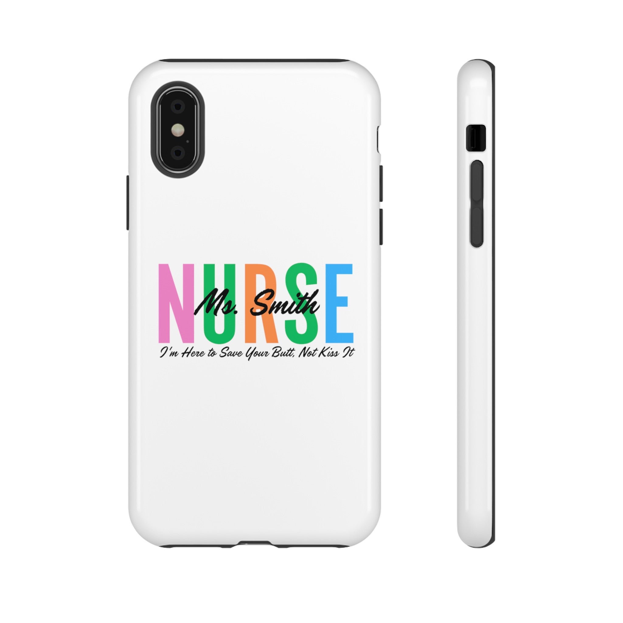 Personalized Nurse iPhones and Samsung Galaxy Tough Cases, Nurse Name, Gift for Nurse, Nurse's Appreciation