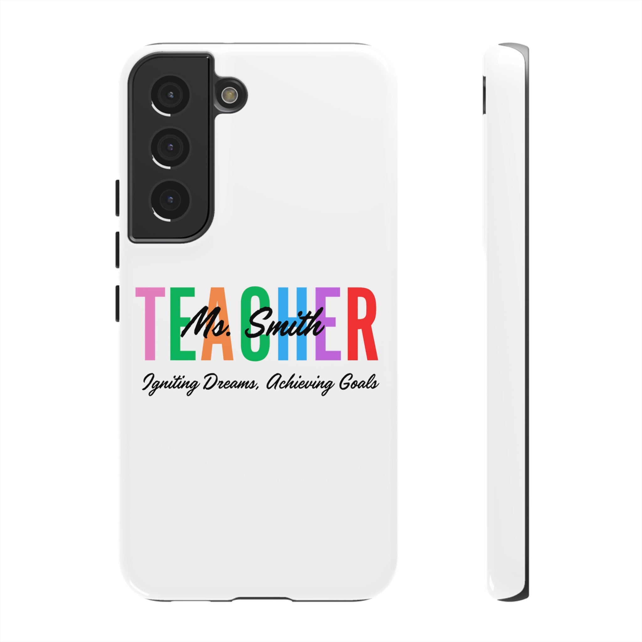 Personalized Teacher iPhones and Samsung Galaxy Tough Cases, Teacher Name, Gift for teacher, Teacher's Appreciation