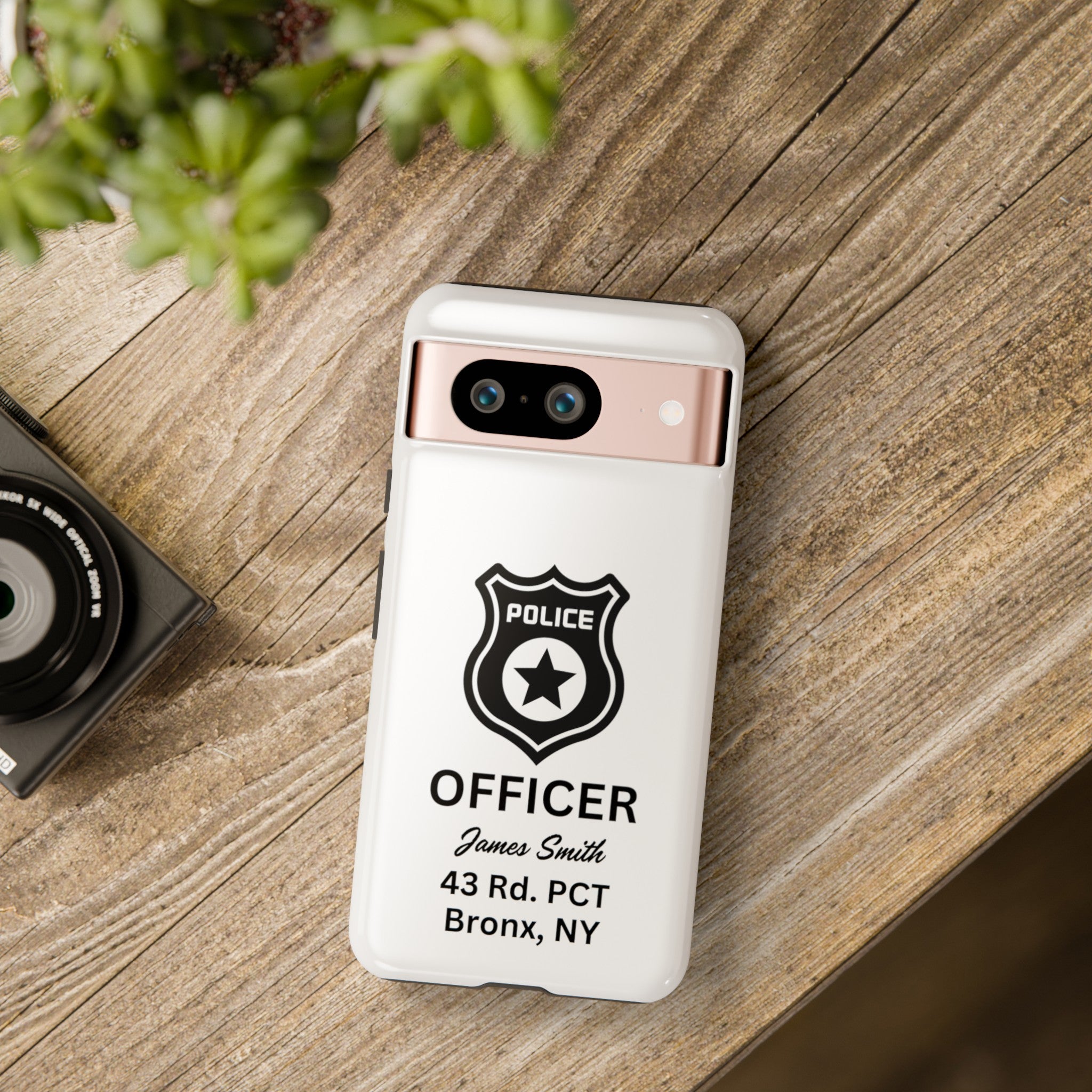 Personalized Police Officer iPhone, Samsung Tough Cases with Officer's Name and Precinct, Gift for Police Officers, Police Appreciation