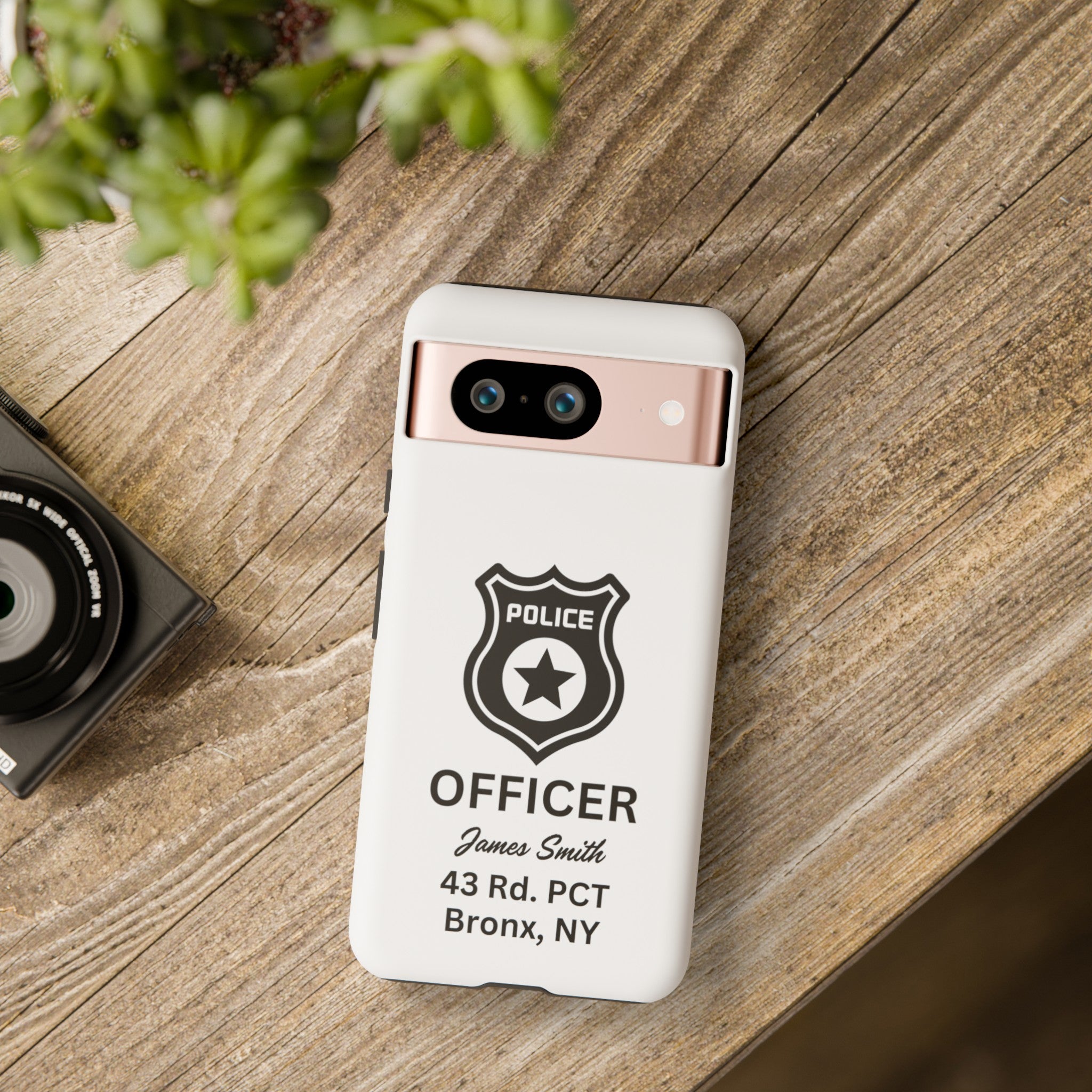 Personalized Police Officer iPhone, Samsung Tough Cases with Officer's Name and Precinct, Gift for Police Officers, Police Appreciation