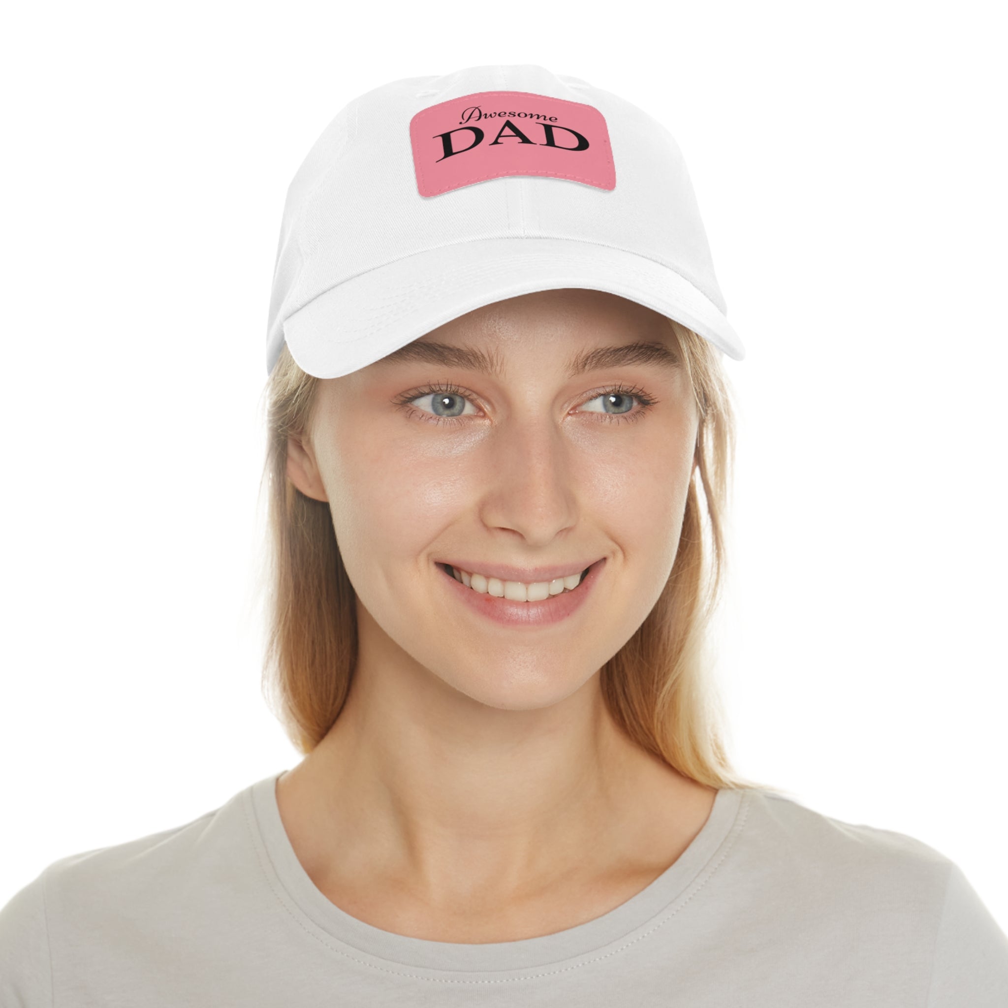 Awesome Dad Hat with Leather Patch (Rectangle), Best Father's Day Gift, Best Gift for Dad, Best Gift for Grandpa, Father's Day Hat