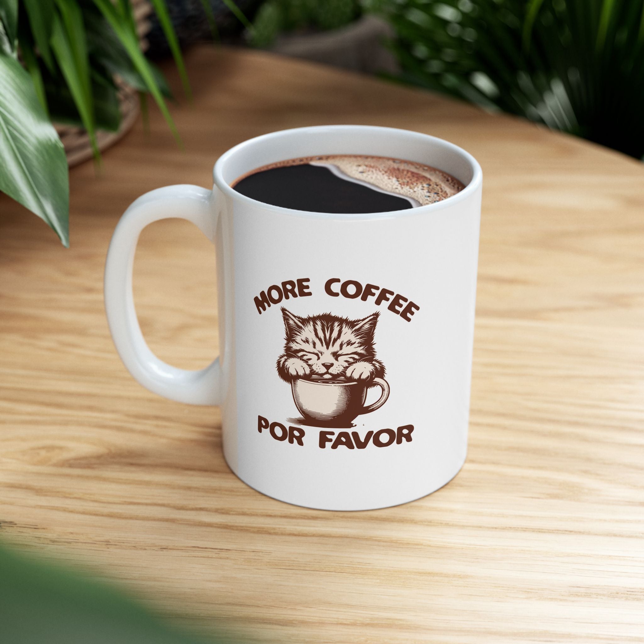 More Coffee Por Favor Funny Ceramic Mug, (11oz, 15oz), Gift for Mom, Gift for Dad, Gift for Coffee Lovers, Gift for Friend